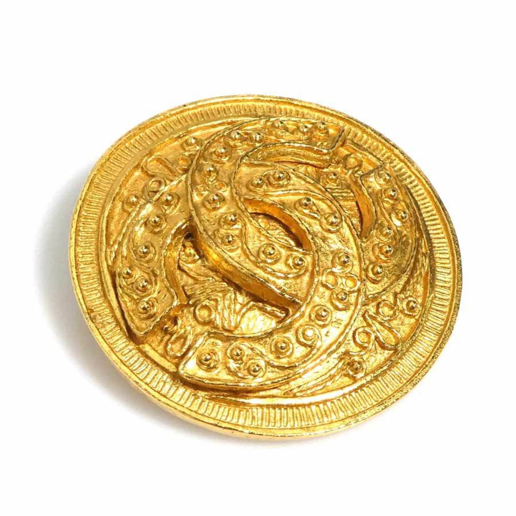 CHANEL Brooch Coco Mark Metal