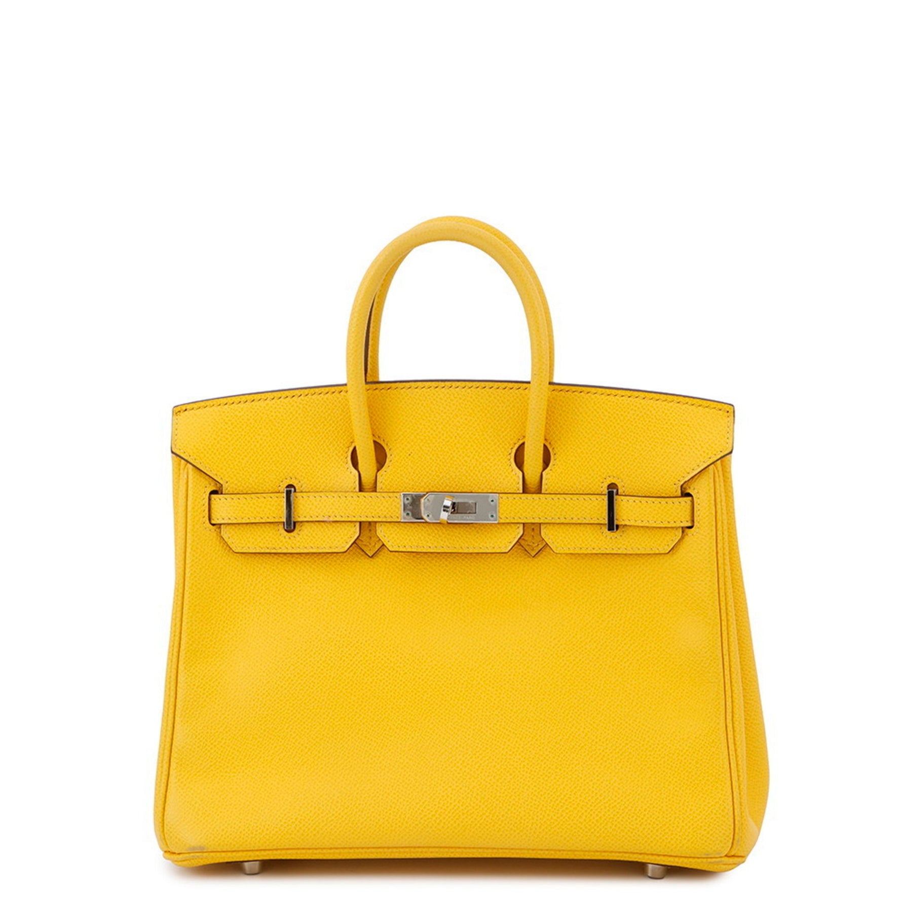 Hermès Birkin 25 Jaune Ambre Epsom □I Stamp HERMES Handbag