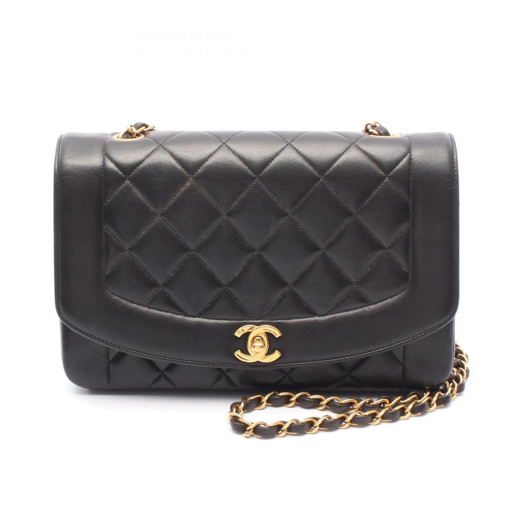 CHANEL Matelasse Diana Flap Shoulder Bag Lambskin (Sheepskin)