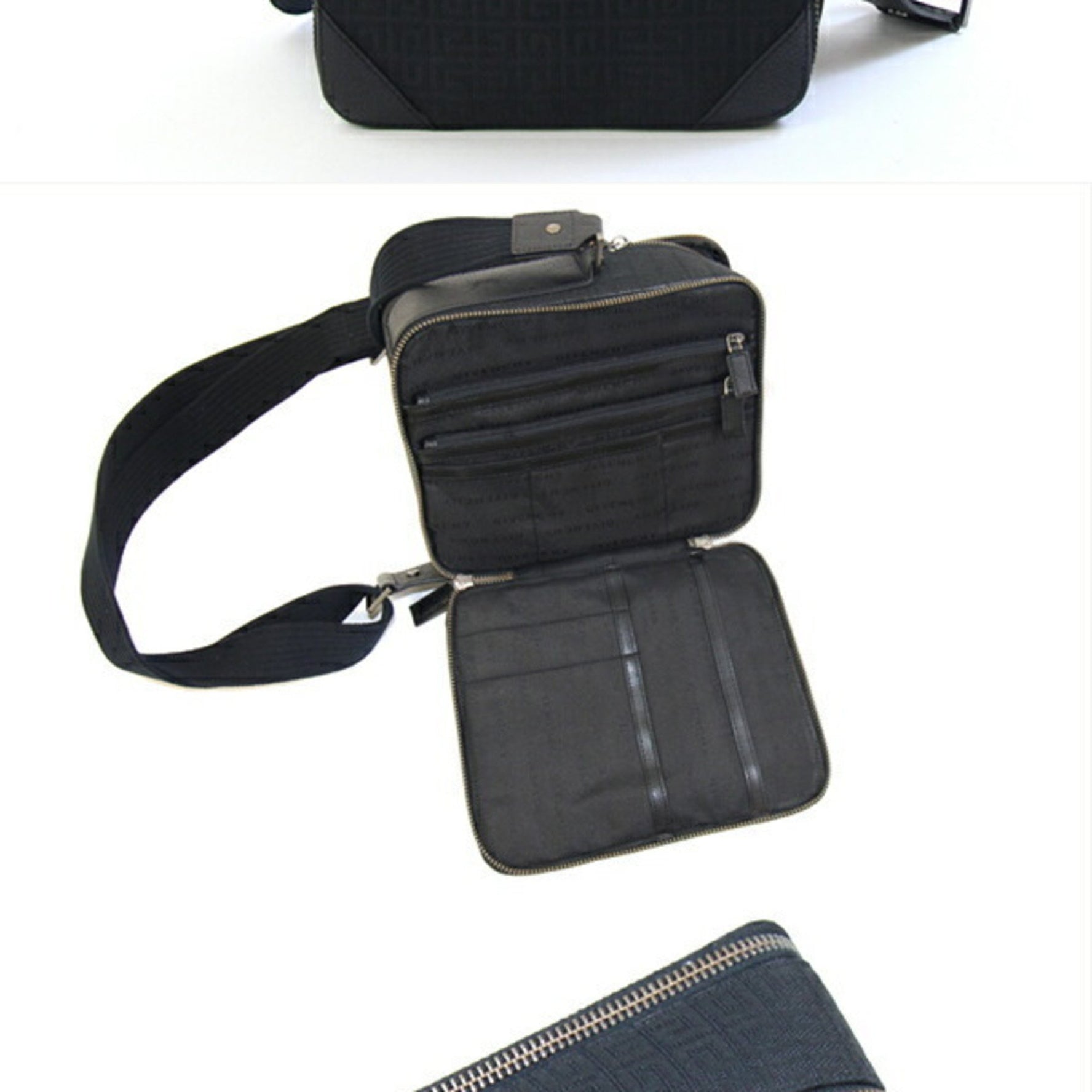 Givenchy Shoulder Bag, Black Canvas and Leather Crossbody Bag for Men