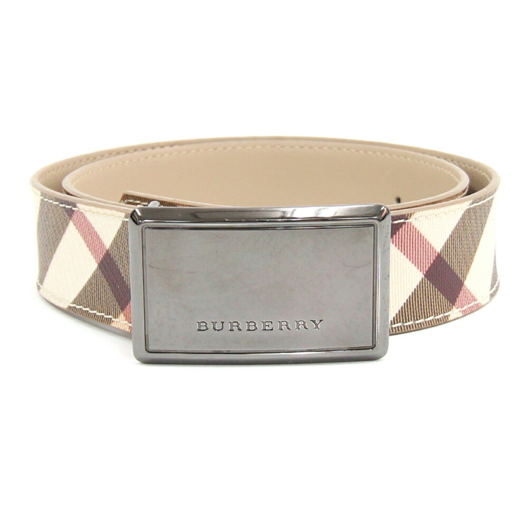 Burberry Belt PVC Leather Fashion Nova Check