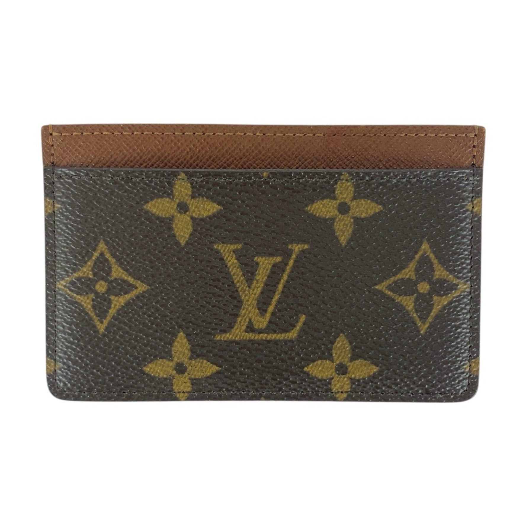 LOUIS VUITTON Monogram Porte Carte Sample Brown Business Card Case