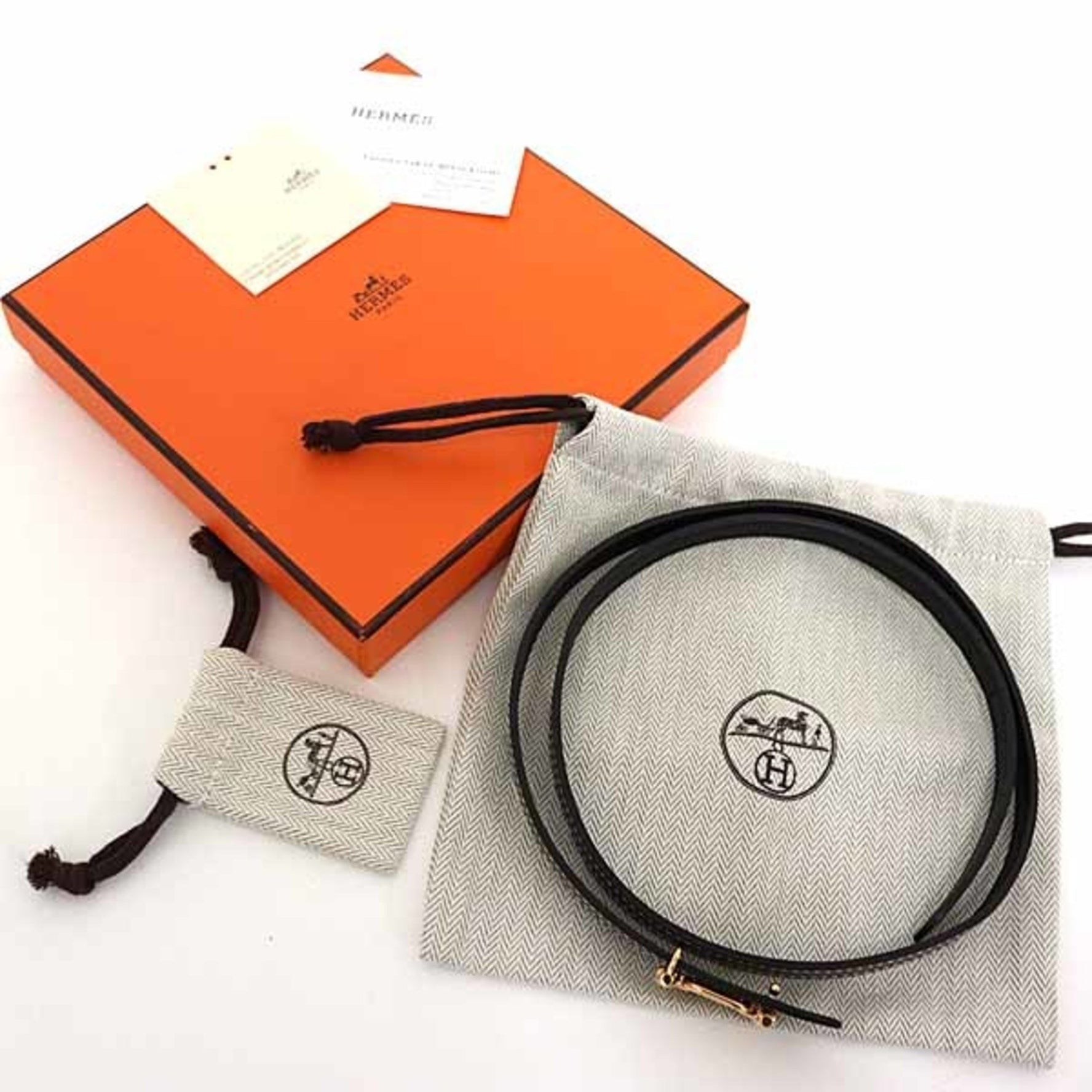 Hermes reversible belt Ancre size: 75 Z engraved brown black