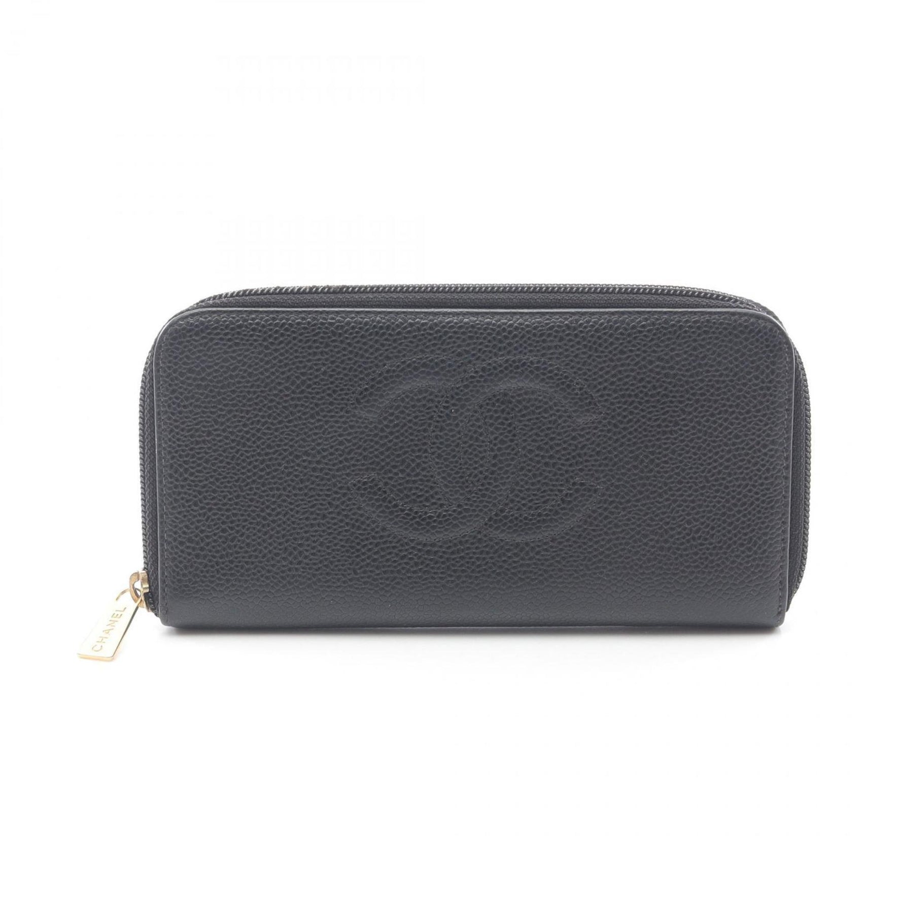 CHANEL Coco Mark Round Long Wallet in Calfskin Leather