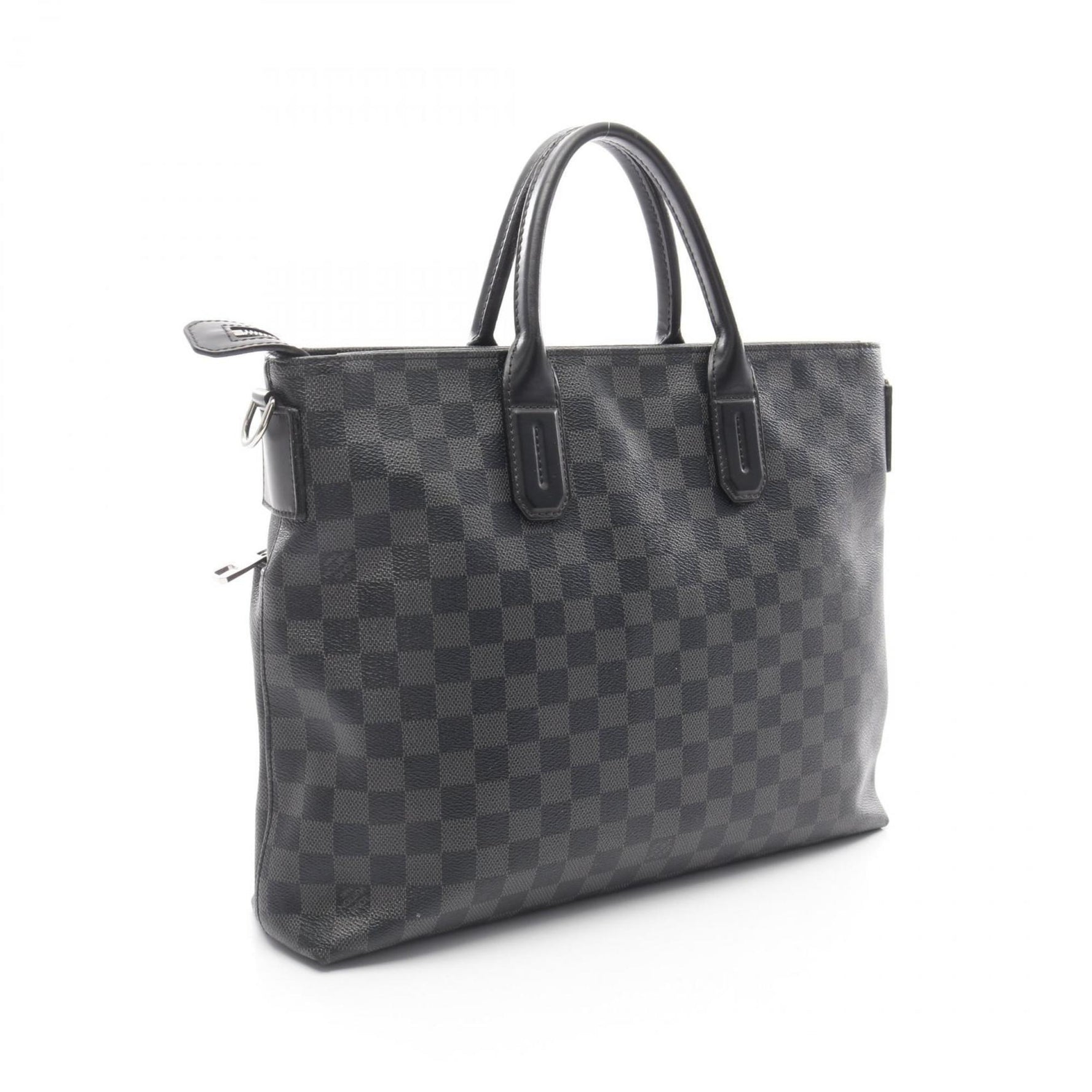 Louis Vuitton Briefcase, Coated Canvas and Leather with Damier Graphite Finish, Black