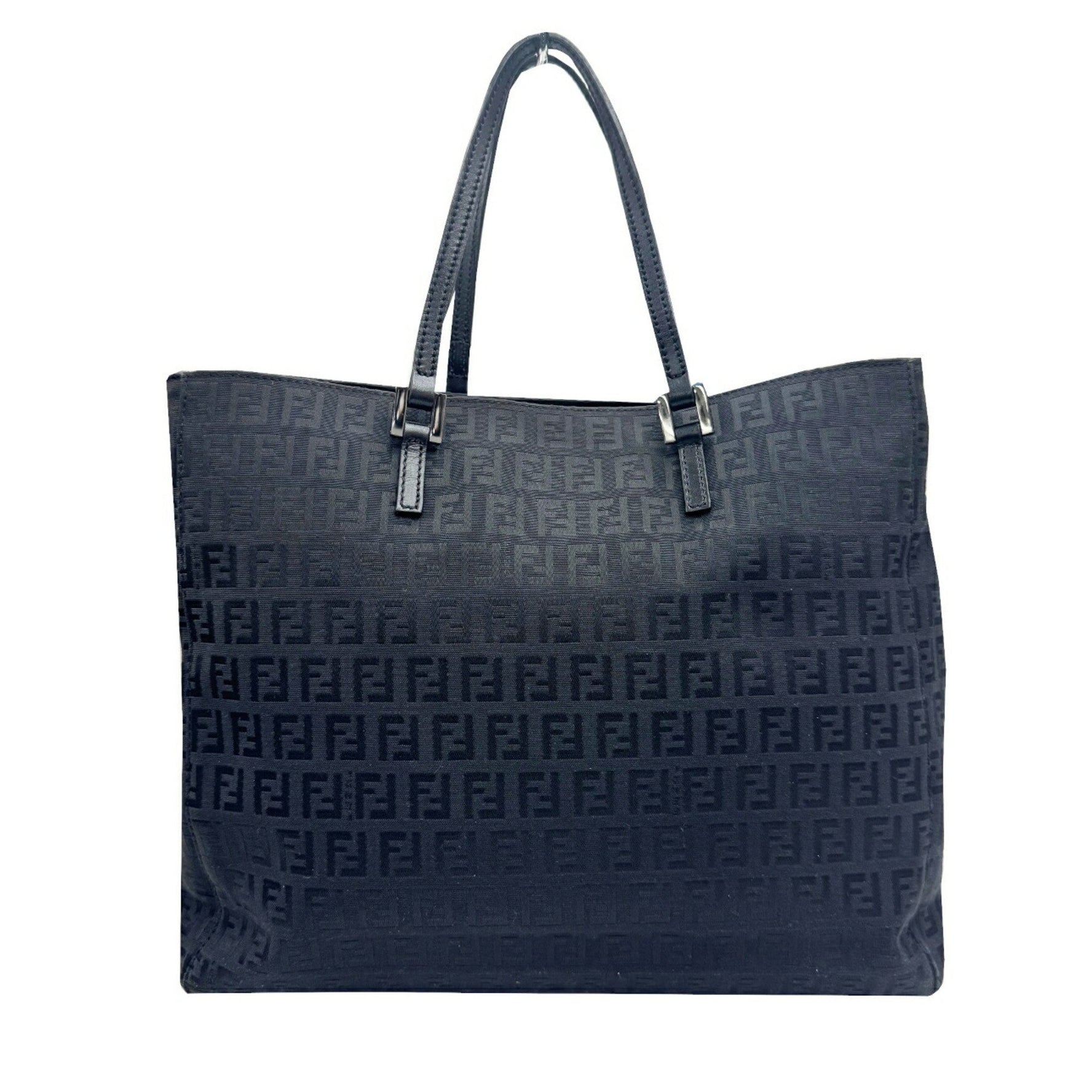 Fendi Zucchino Tote Bag in Canvas and Leather