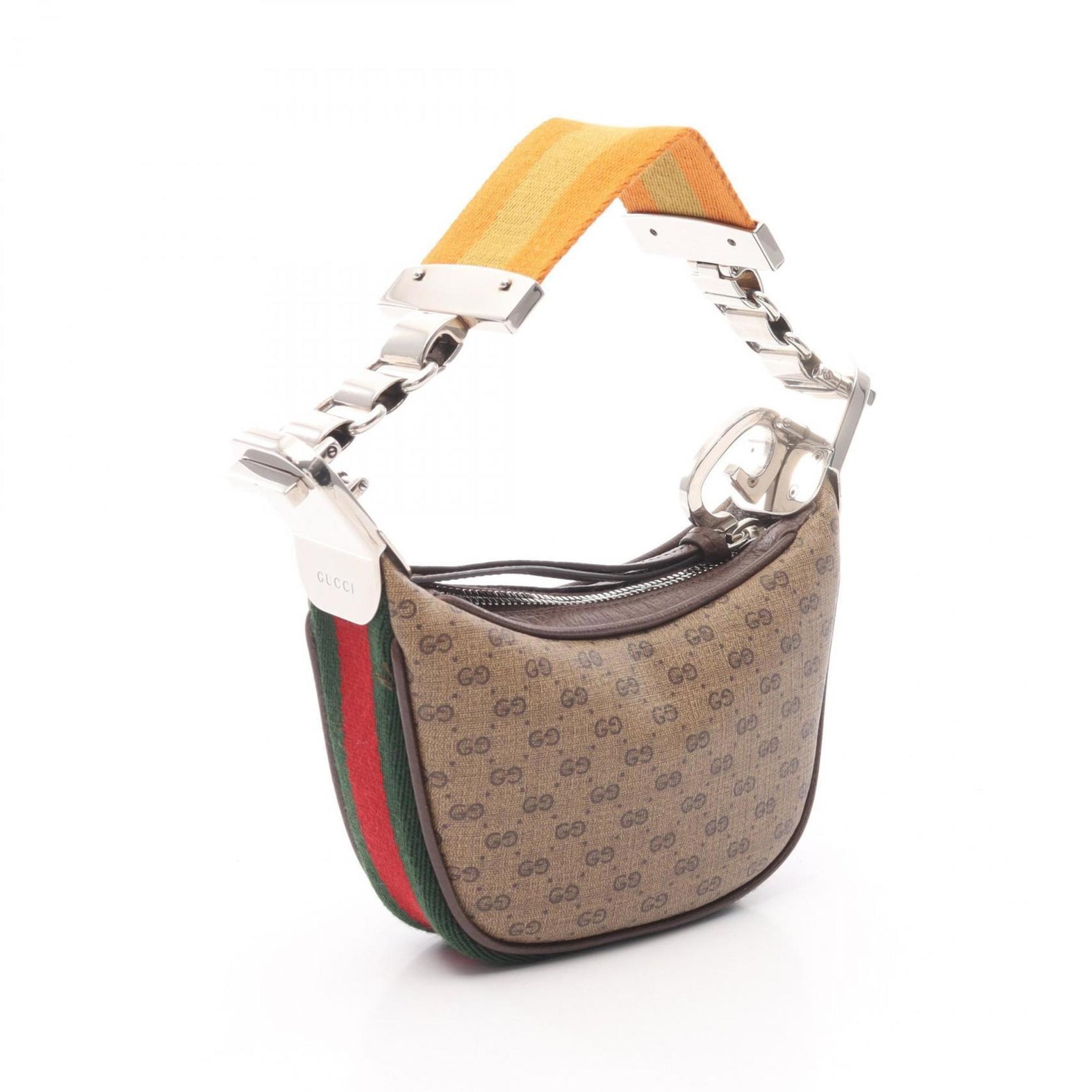 Gucci Micro GG Sherry Line Handbag, Coated Canvas and Leather, Beige, Brown, Multicolor