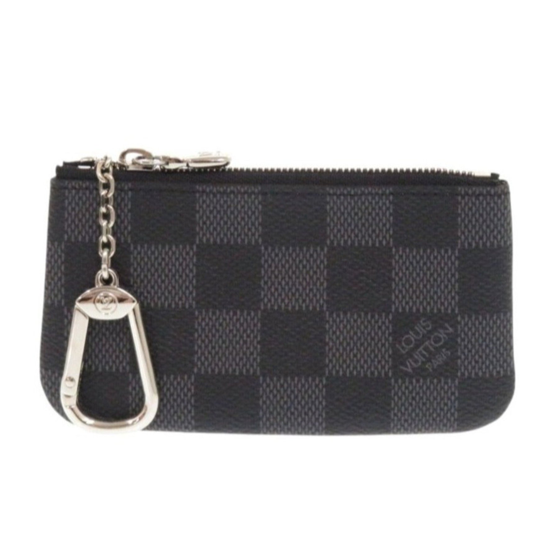 Unused Louis Vuitton Pochette Cle Damier Graphite Coin Case LV 0980 LOUIS VUITTON