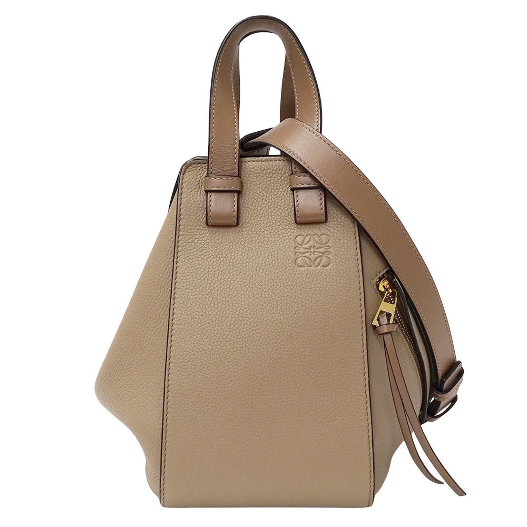 LOEWE Handbag Shoulder Bag Soft Grain Calf Hammock Small Sand Beige