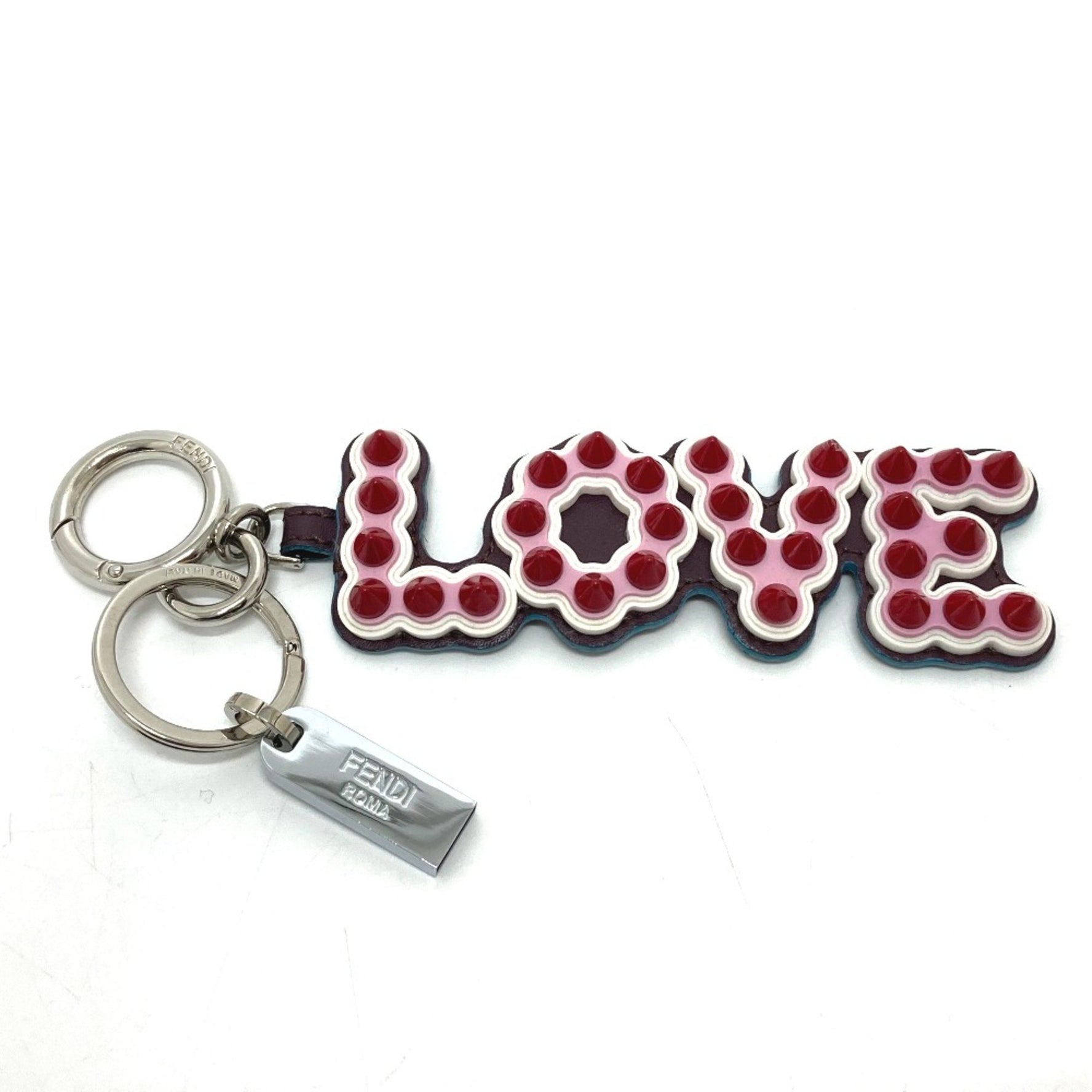 Fendi logo bag key ring charm Key Holder Multicolore
