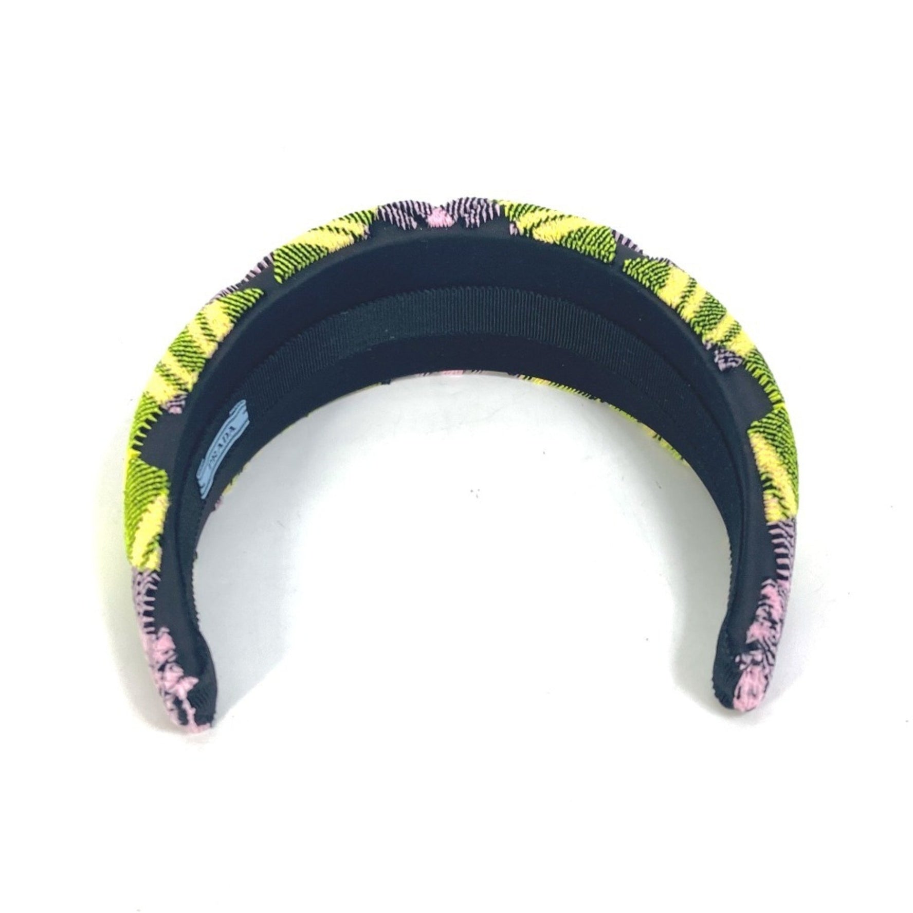 PRADA pile triangle plate hair headband nylon yellow