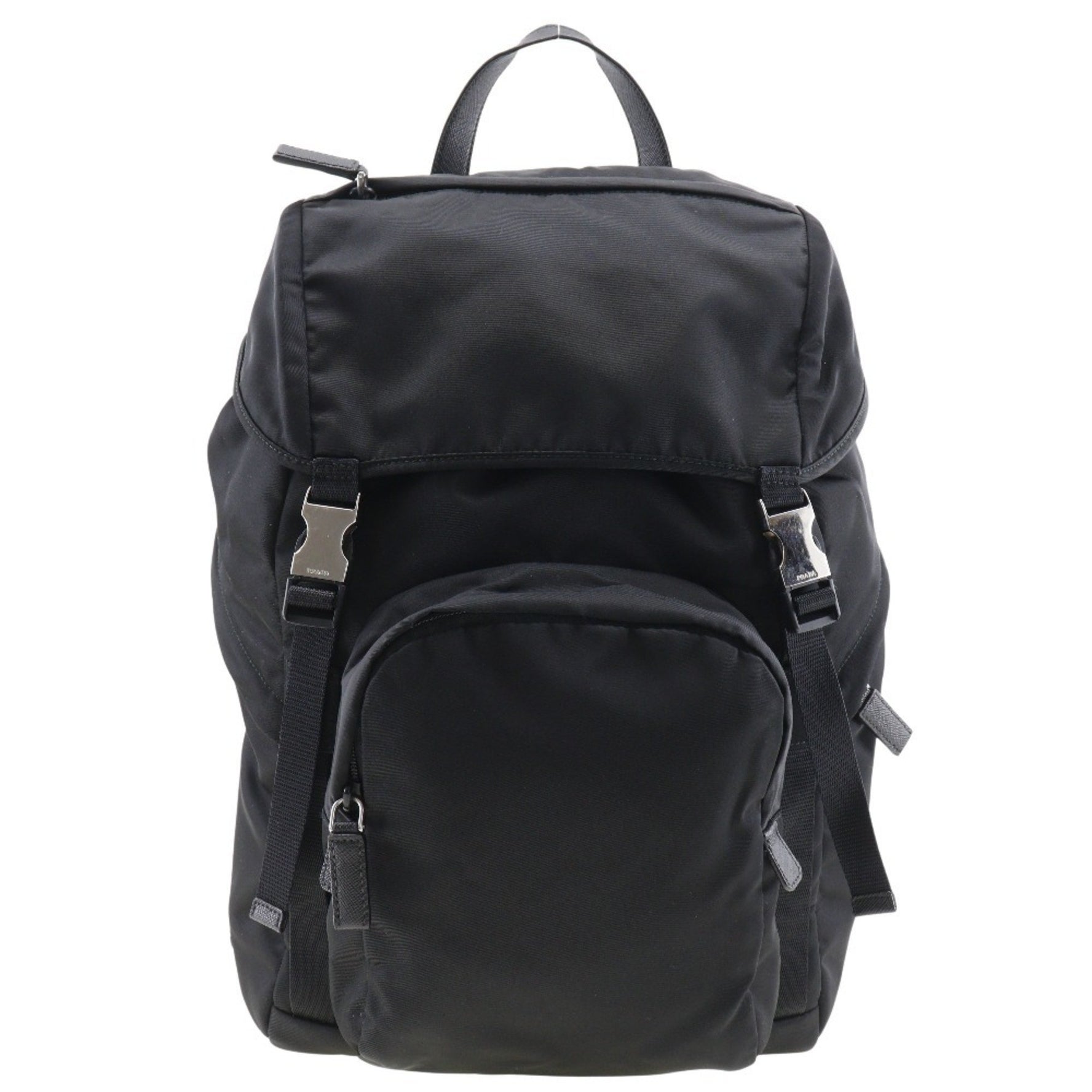 PRADA Rucksack/Daypack Nylon NERO Shoulder Bag Flap Men's