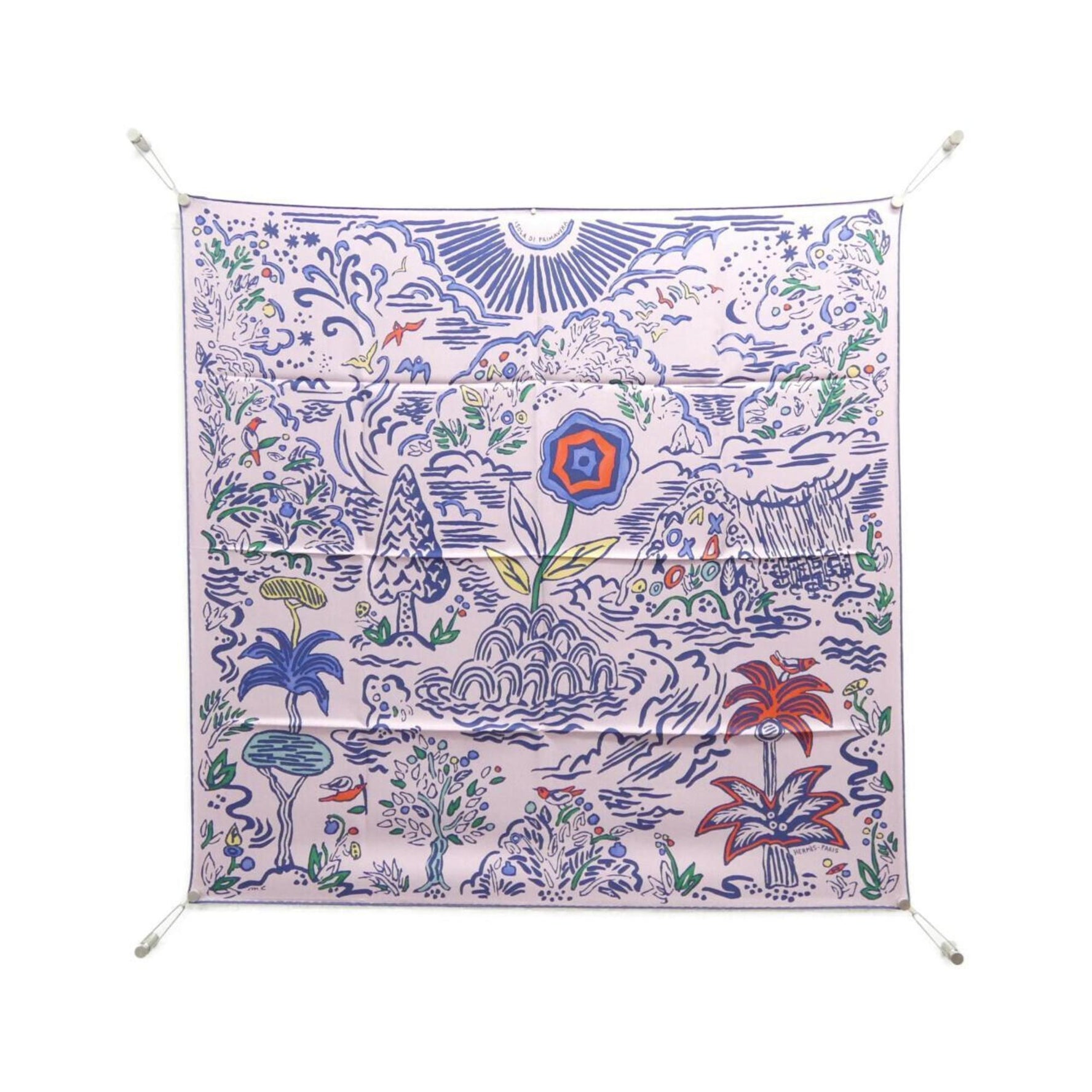 Hermes ISOLA DI PRIMAVERA Carré Scarf