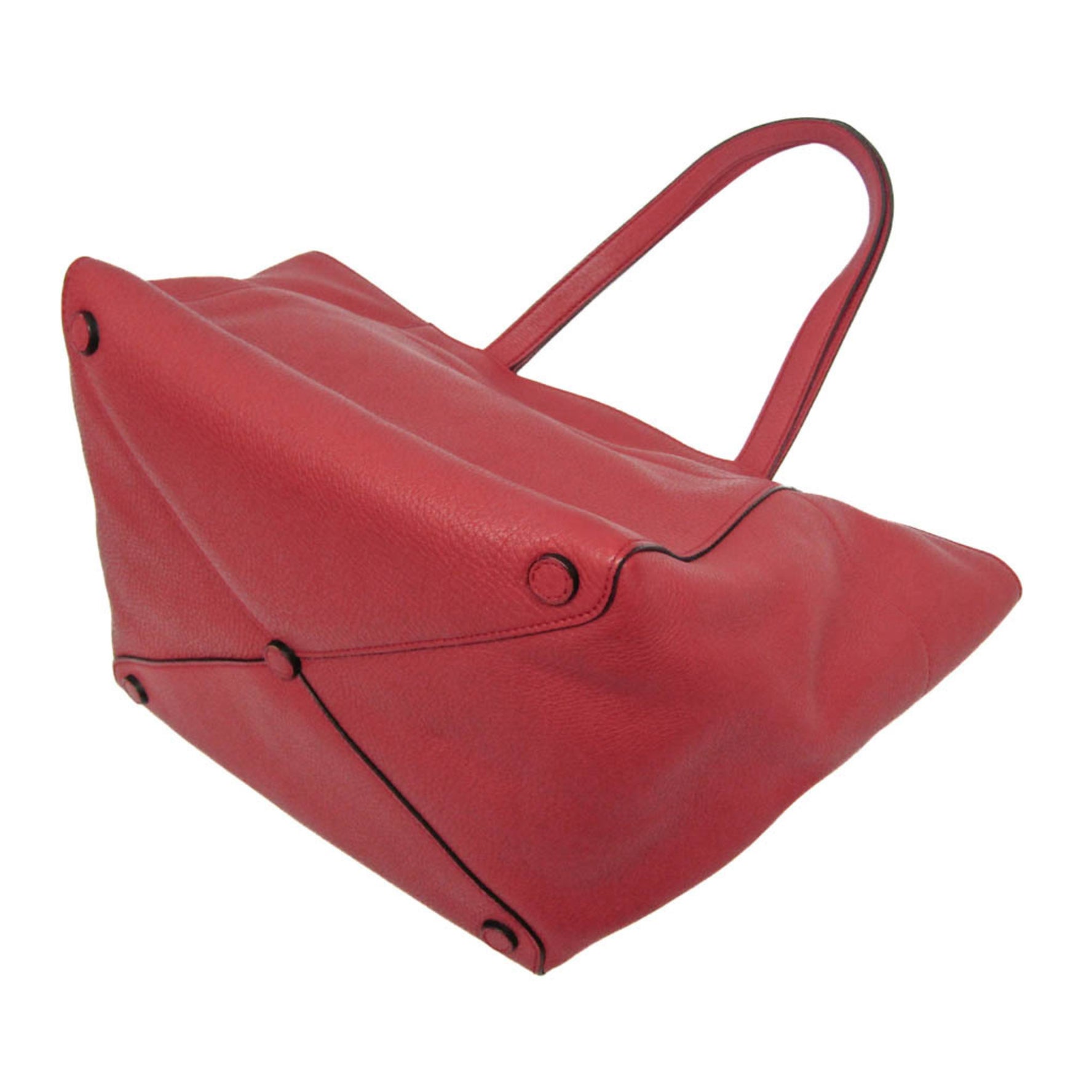 Prada Leather Tote Bag Red Color