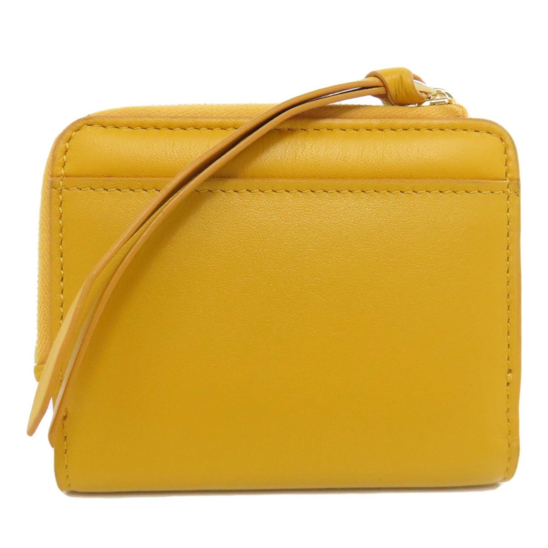 FENDI FF Cube Bi-fold Wallet Leather