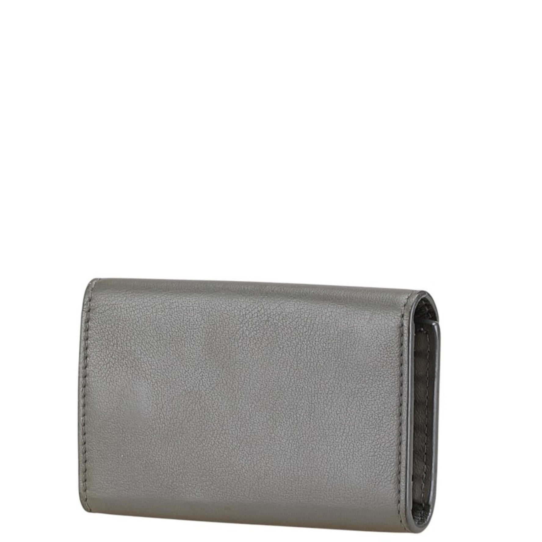 Balenciaga key case, grey leather