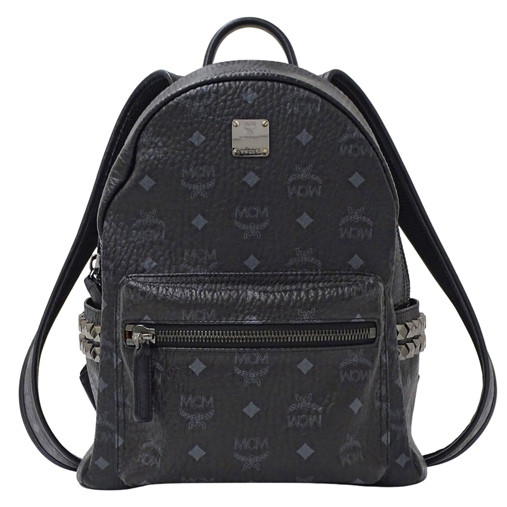 MCM Visetos Side Stud Backpack in Coated Canvas