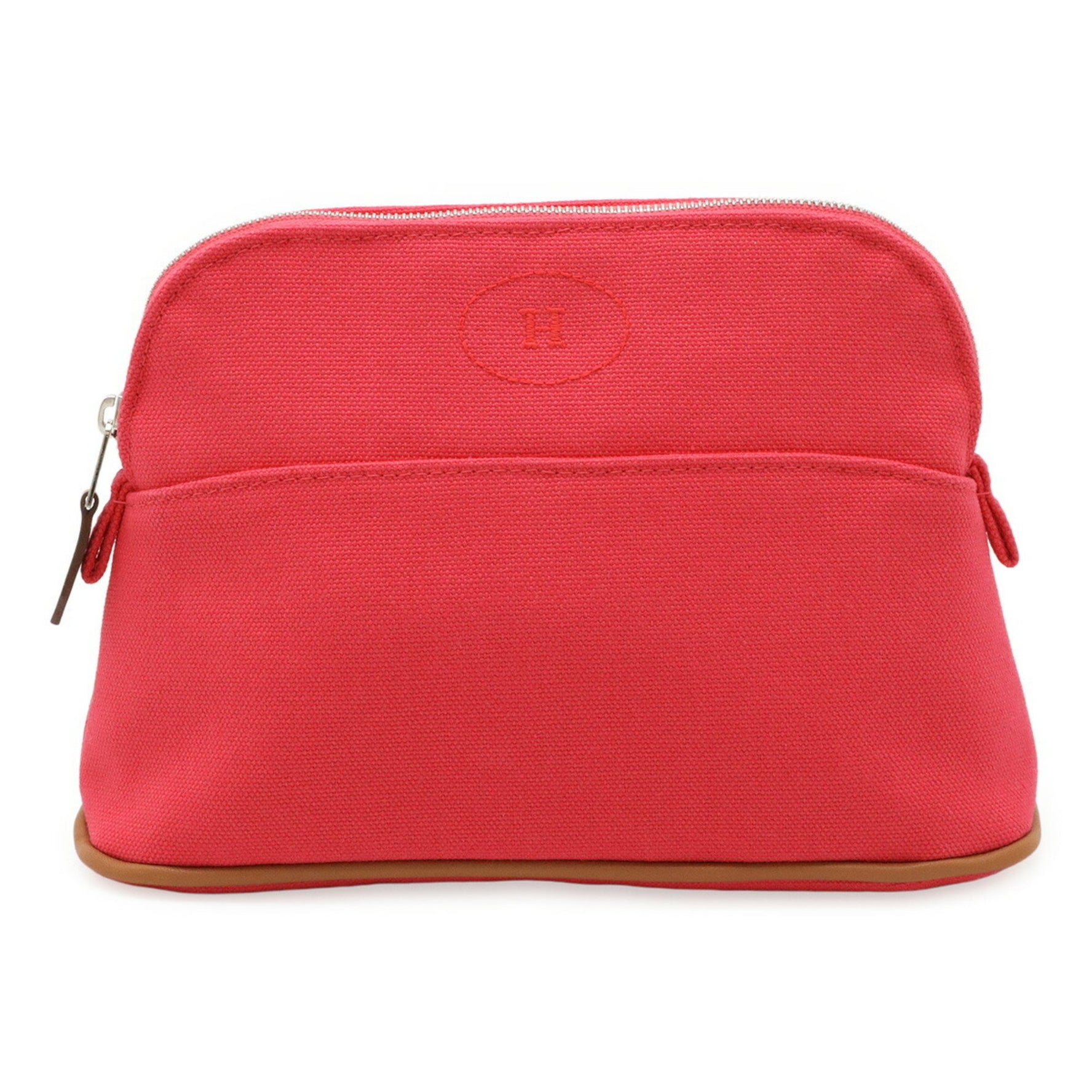 HERMES Bolide Pouch 20 Multi-Pouch Canvas Leather Fuchsia Pink