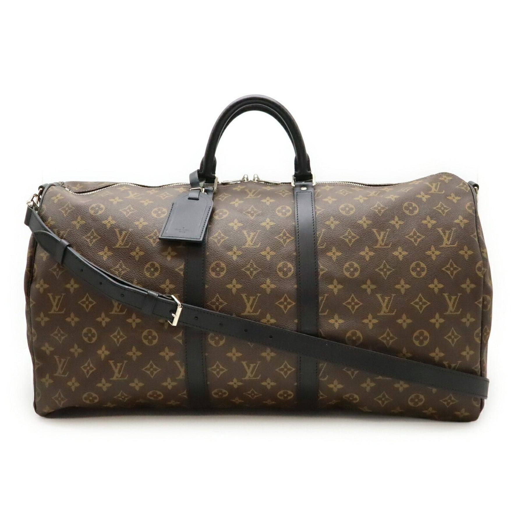 LOUIS VUITTON Macassar Keepall Bandouliere 55 Boston Bag Shoulder