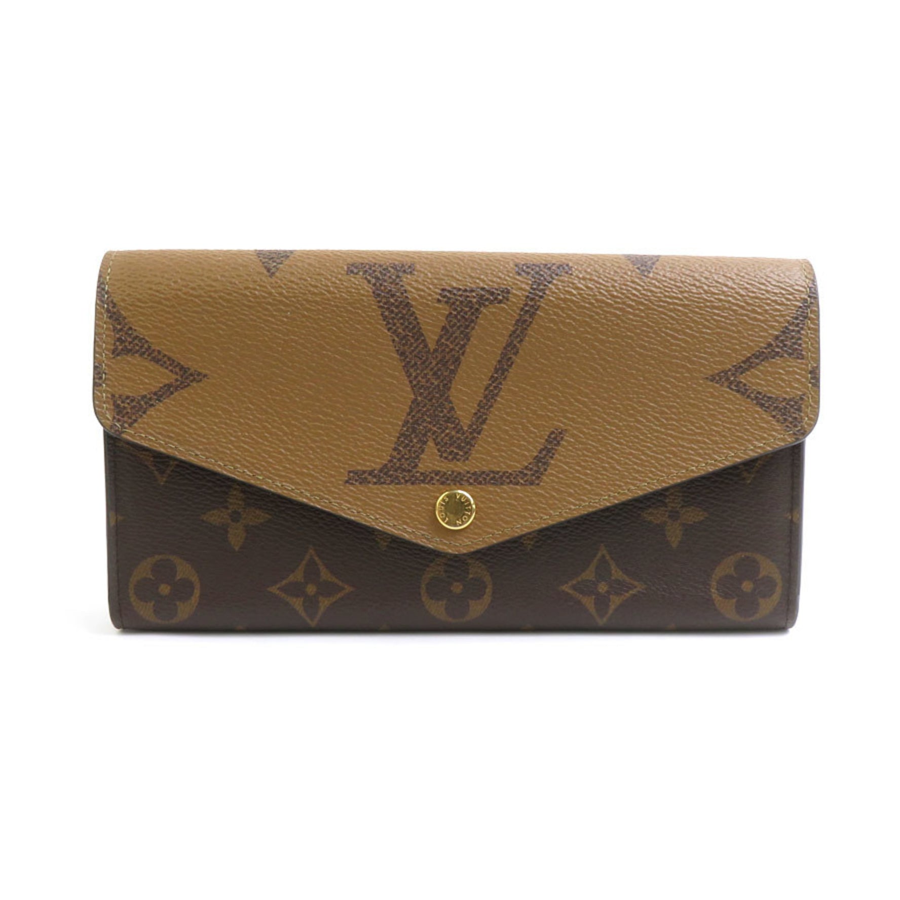 Louis Vuitton Long Wallet Monogram Reverse Portefeuille Sarah Brown Men's