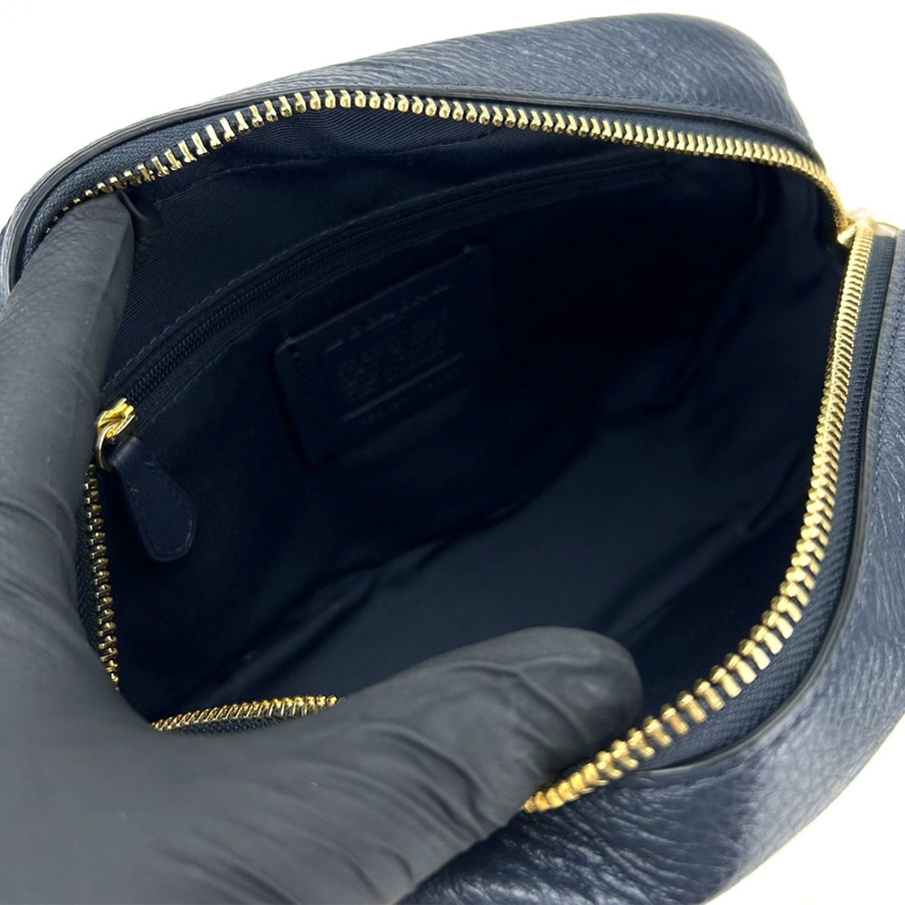 Coach shoulder bag signature leather ladies denim