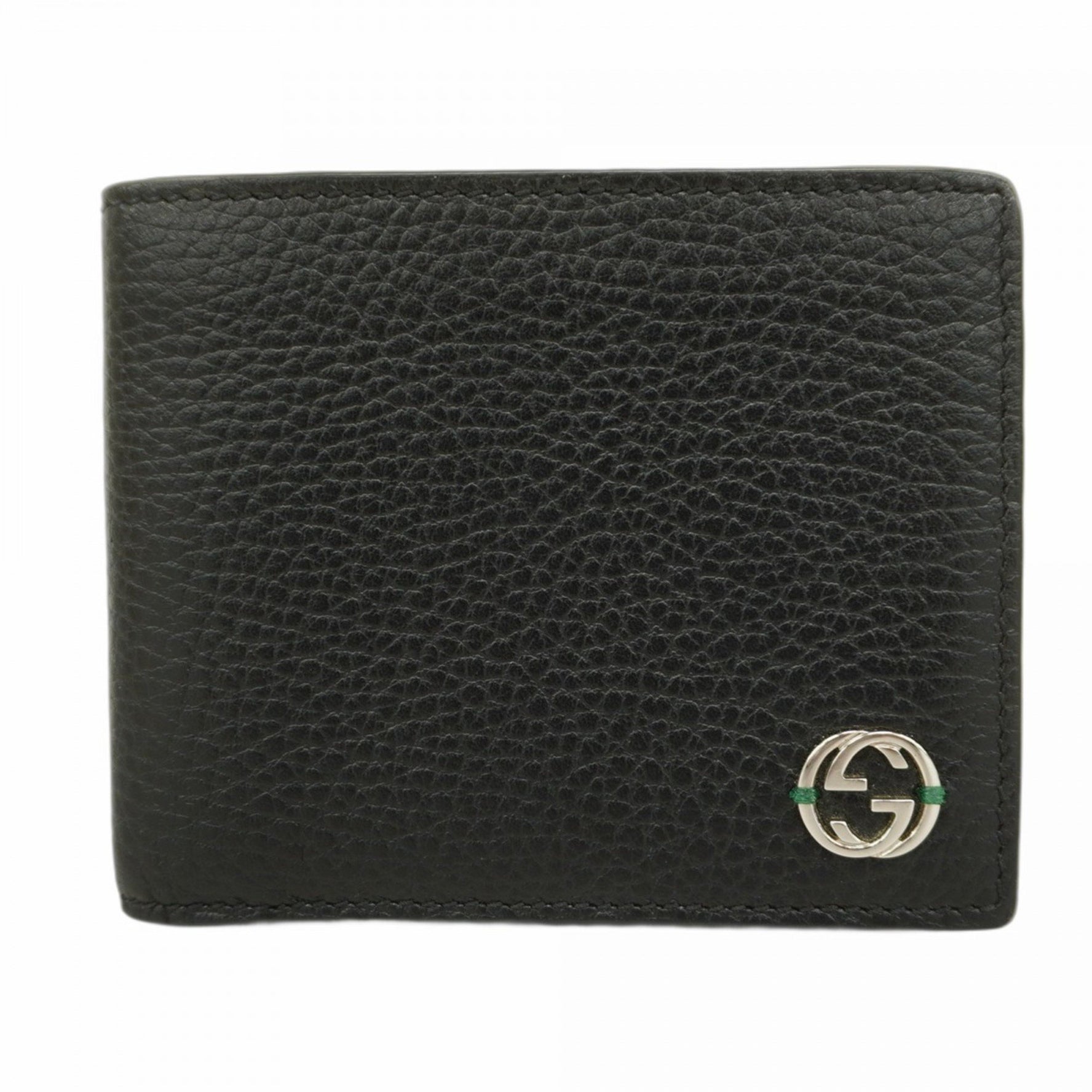 Gucci GG Marmont Wallet Leather Black Green