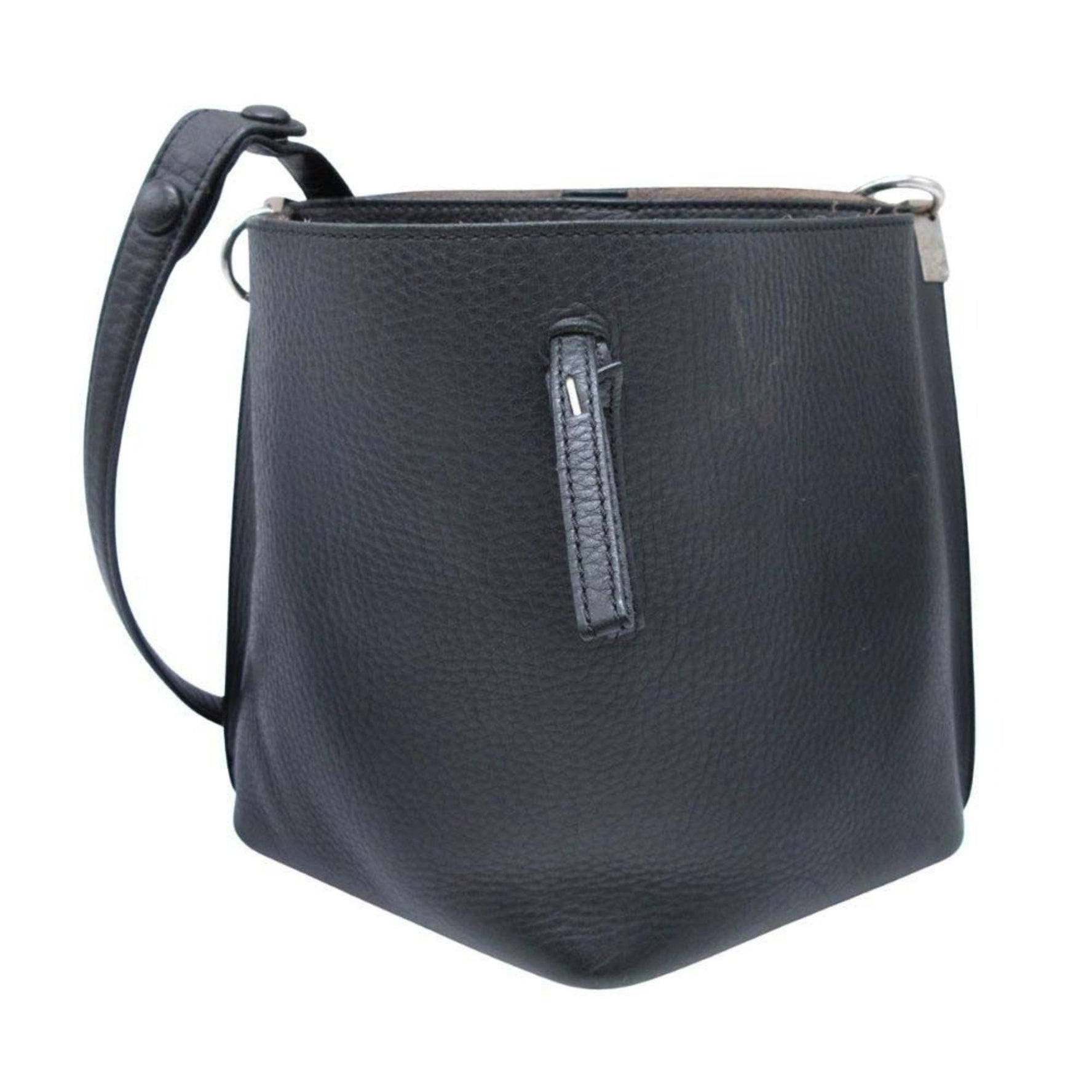 Maison Margiela 11 Leather Shoulder Bag, 4-Stitch Crossbody, Black, Women's