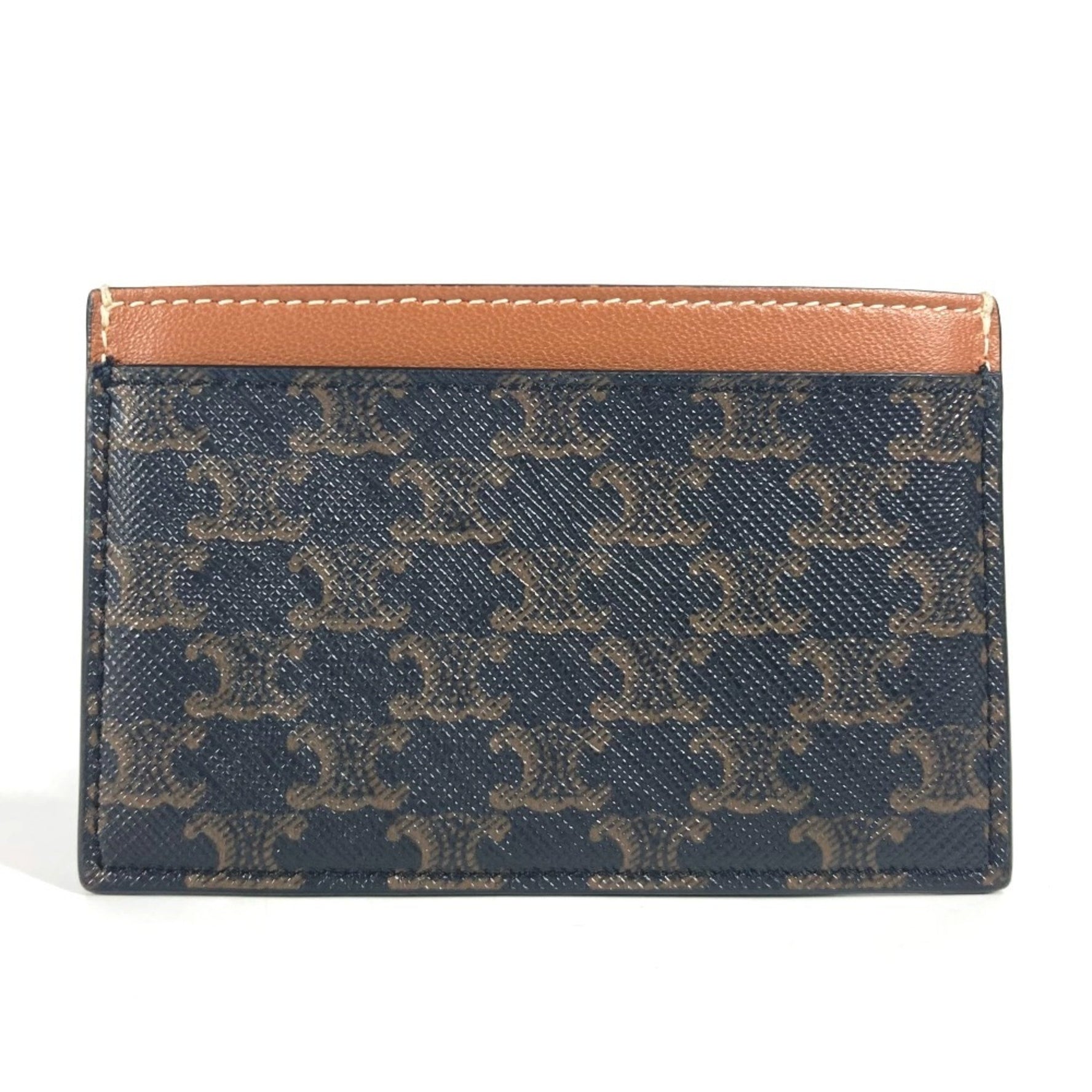 CELINE Triomphe Business Card Holder, Pass Case, Canvas