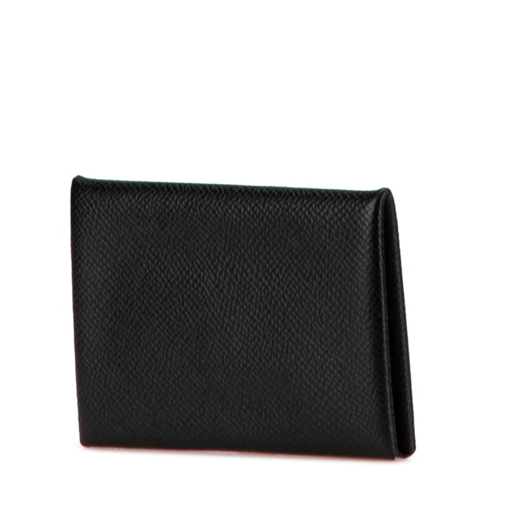 Hermes Hermès Calvi card case and coin in Epsom leather .