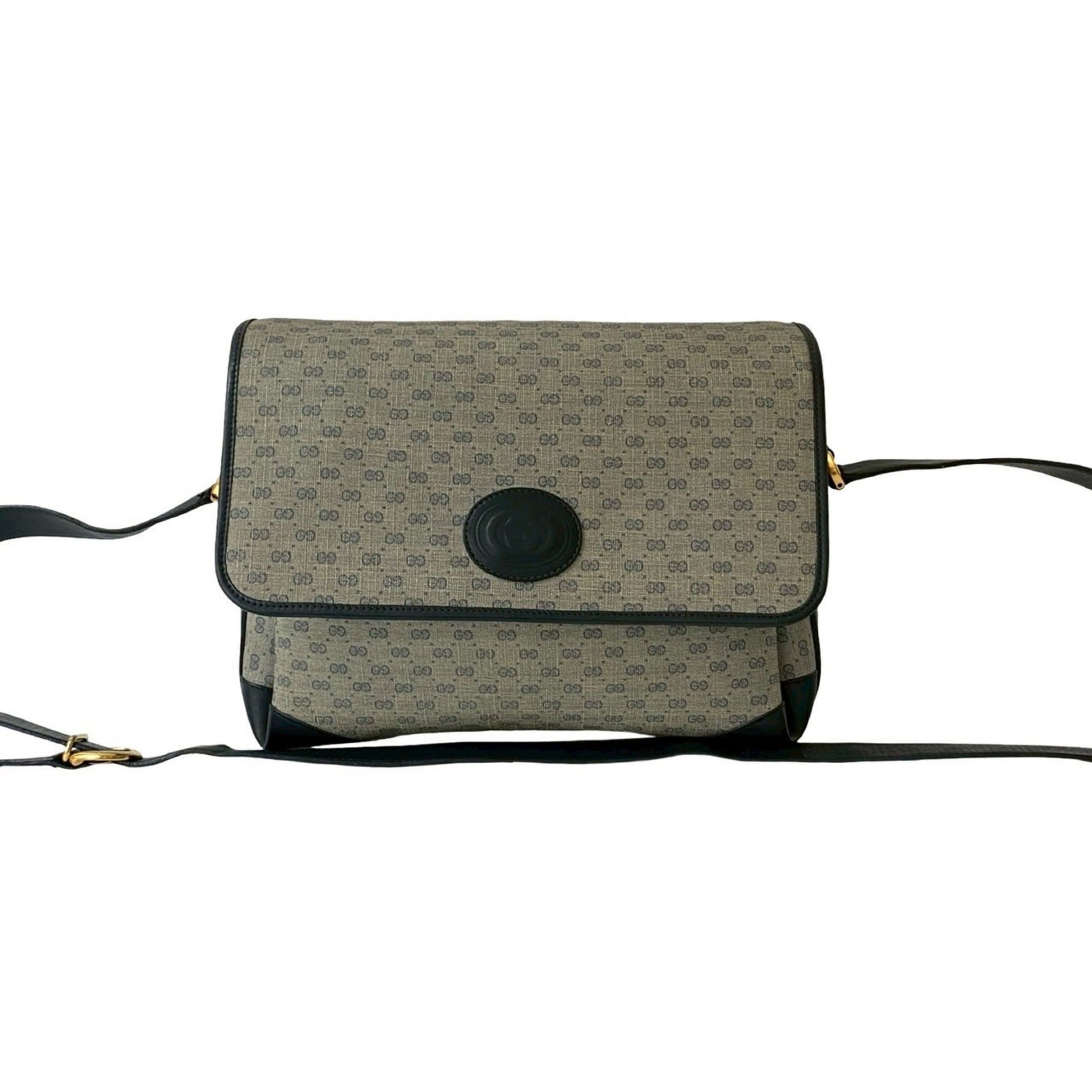 GUCCI Old Micro GG Leather Genuine Shoulder Bag/Pochette/Sacoche