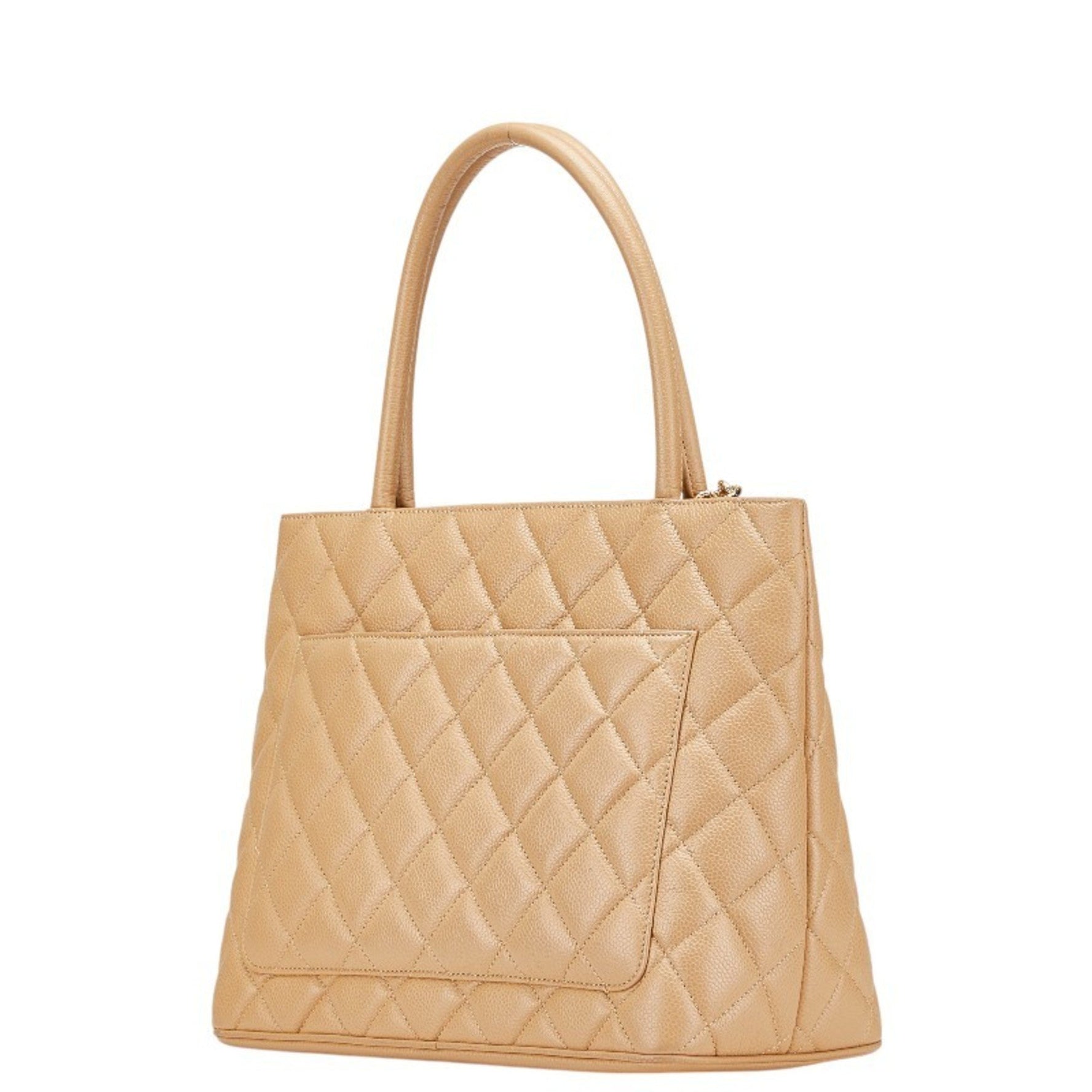 Chanel Matelasse Reproduction Tote Coco Mark Handbag Bag Caviar Skin