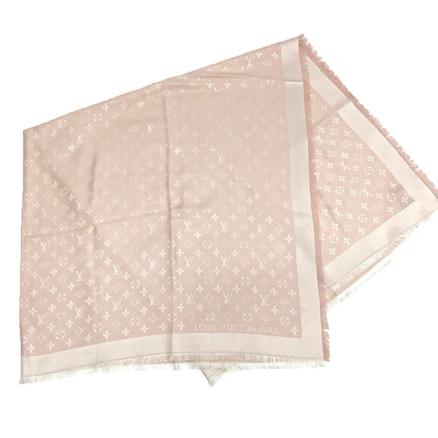 Louis Vuitton Monogram Shawl Large Silk and Wool Scarf