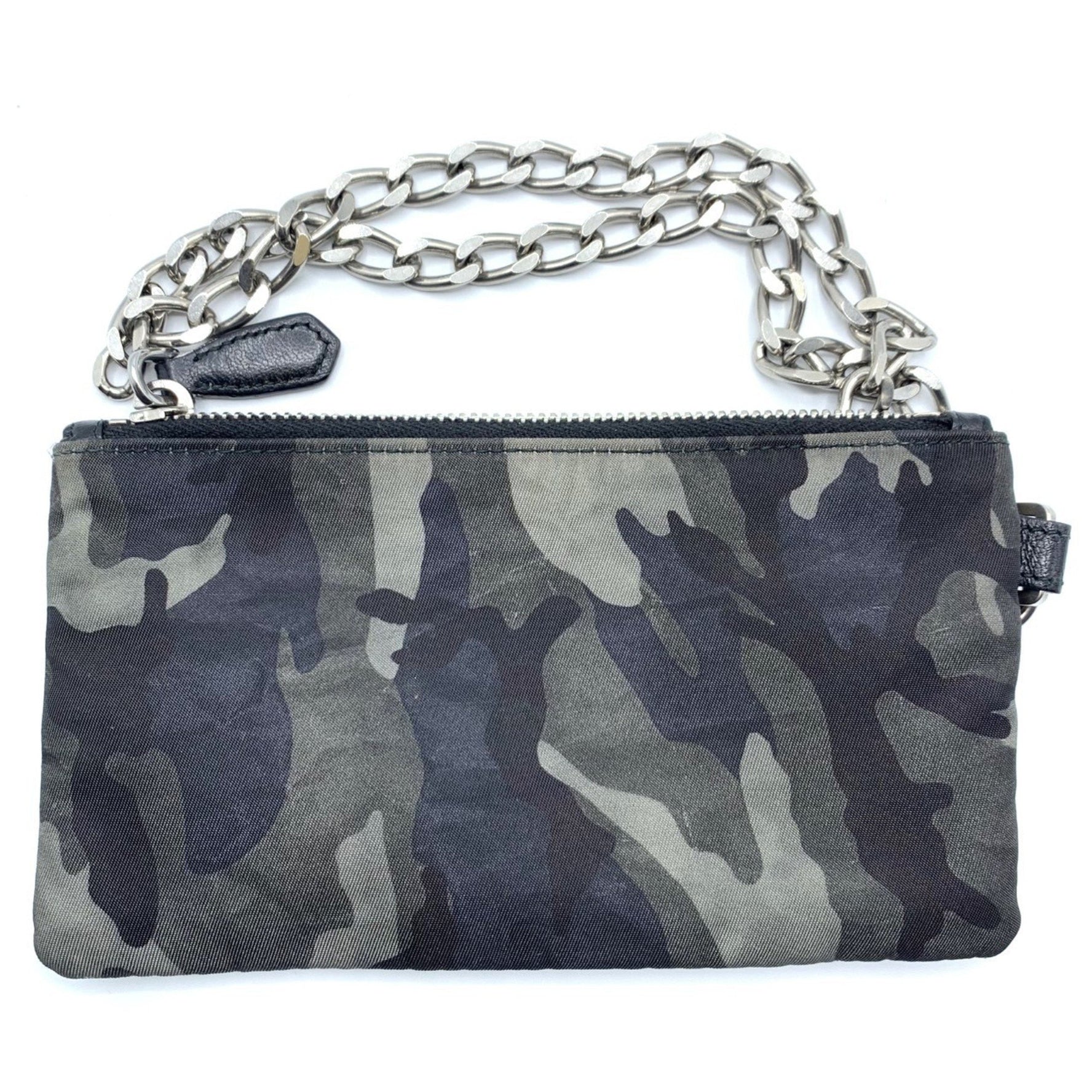 Prada Chain Wallet/Coin Case Pouch Tessuto Nylon