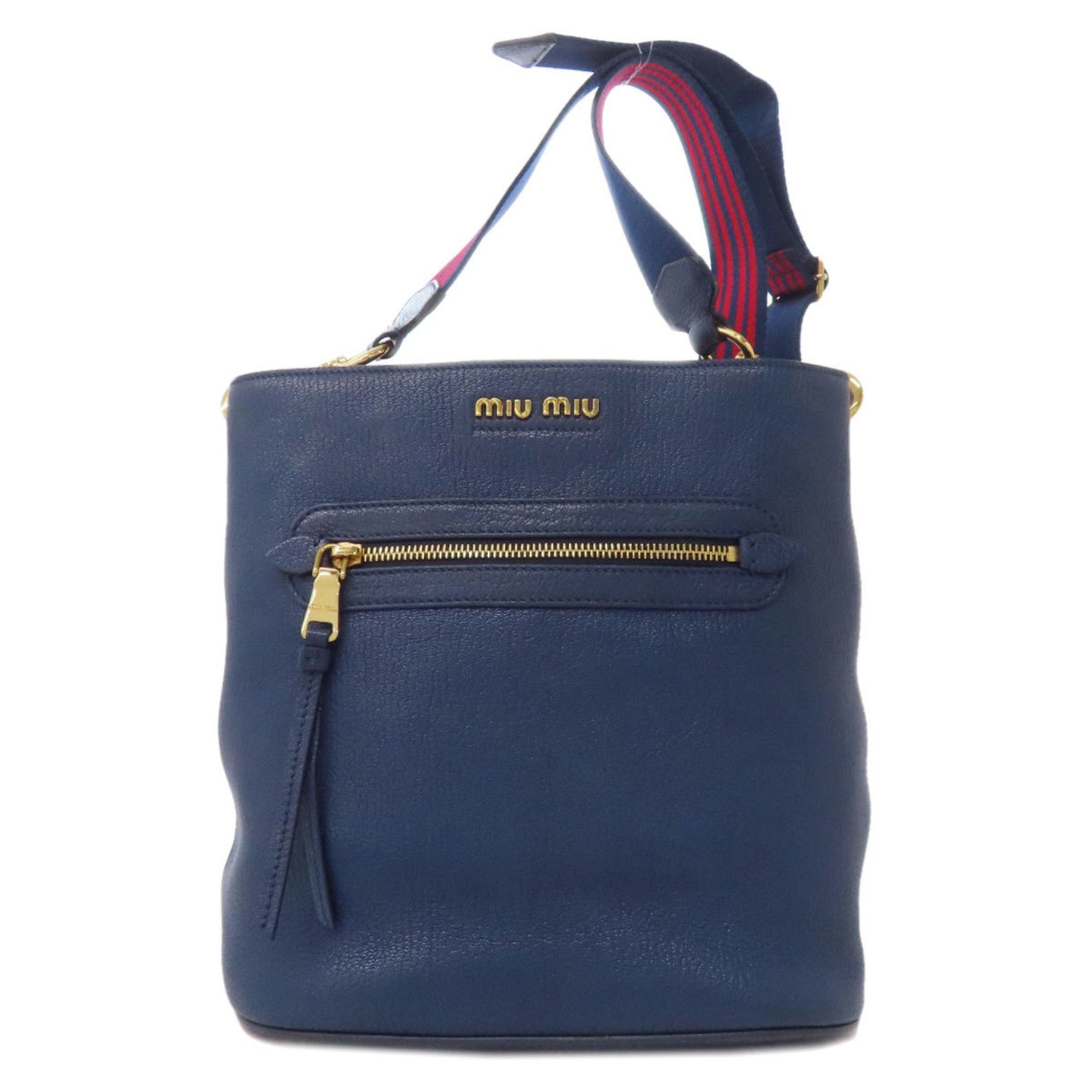 Miu Miu Miu Madras Leather Shoulder Bag