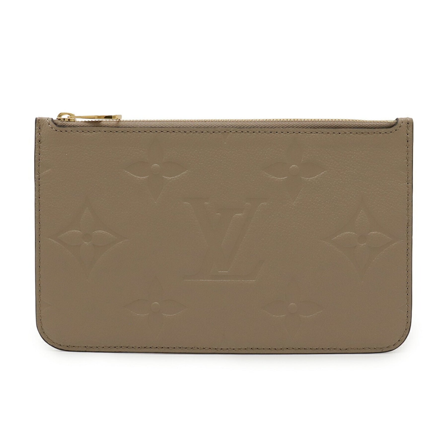 LOUIS VUITTON Monogram Empreinte Neverfull MM Pouch for (Tourterelle)