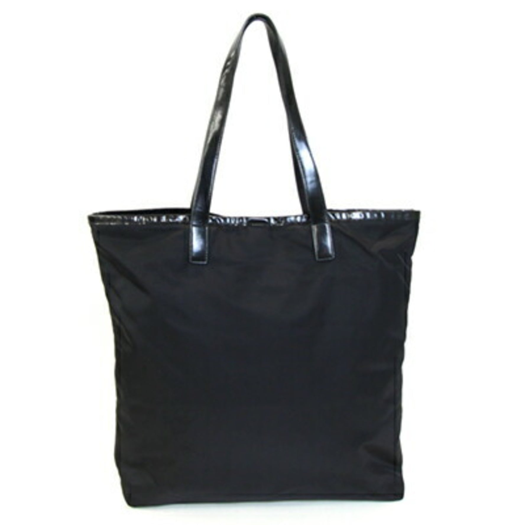 Prada Tote Bag Nylon Patent Leather Shoulder