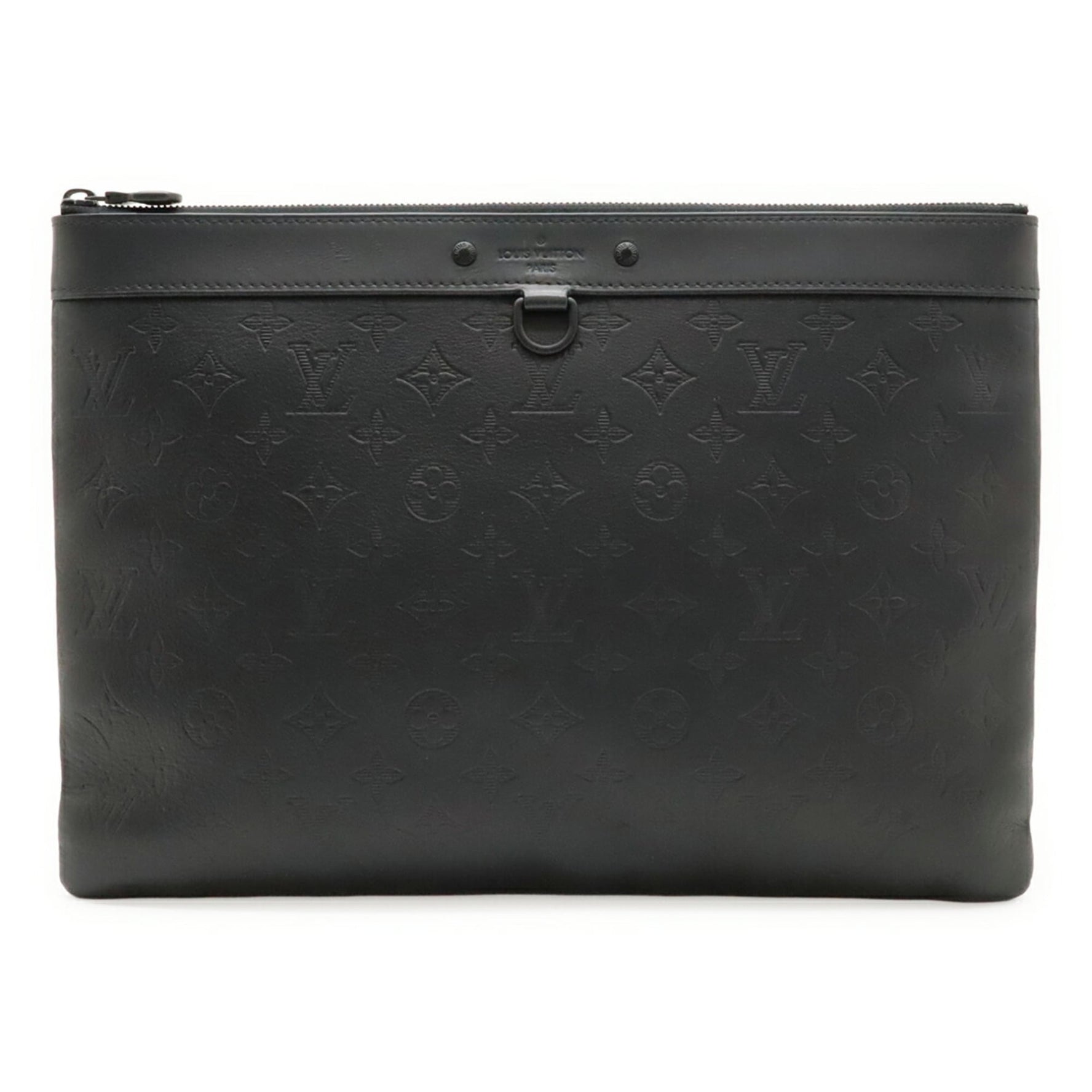 LOUIS VUITTON Monogram Shadow Pochette Discovery Clutch Bag/Second Bag
