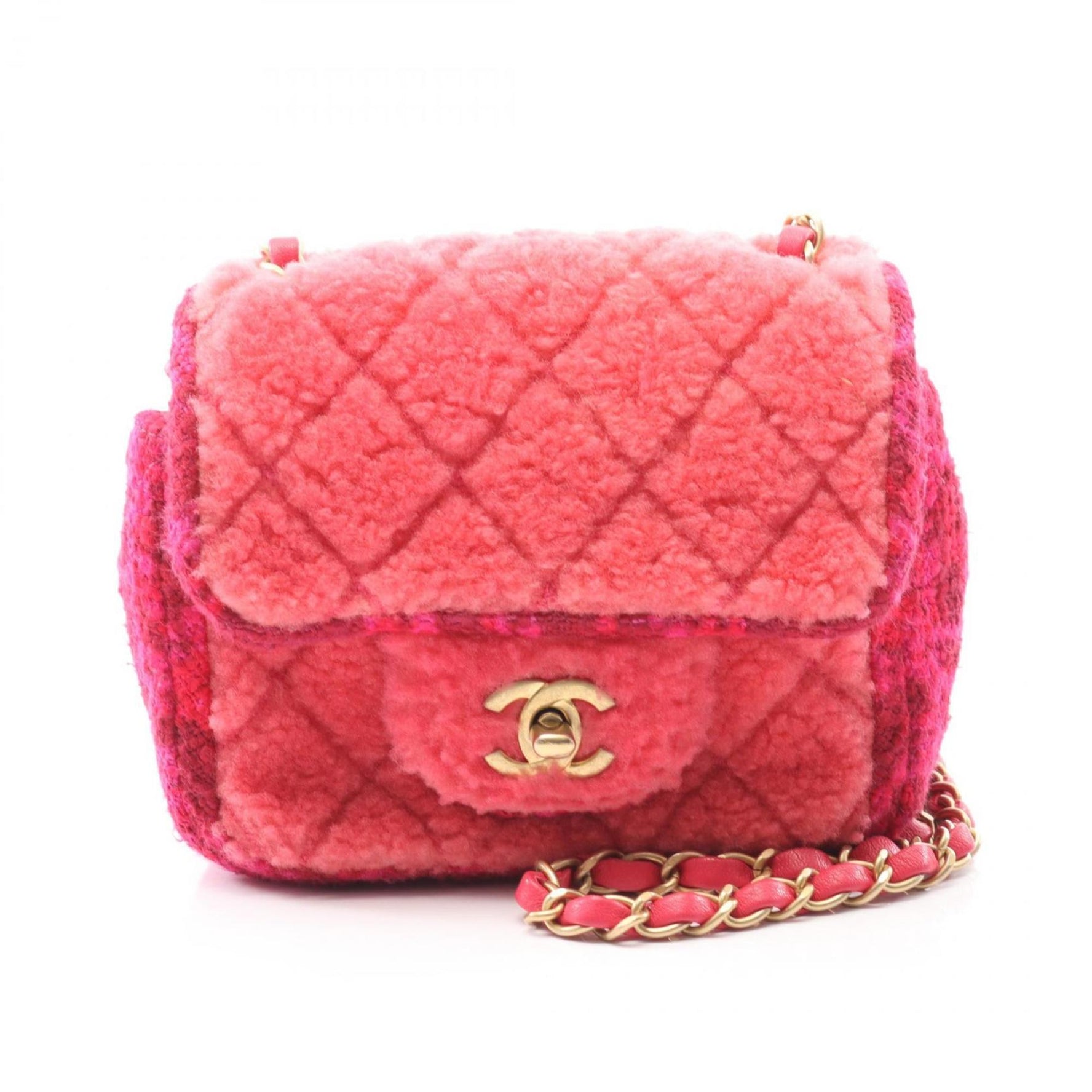 Chanel Mini Matelasse Shoulder Bag, Fabric Boa
