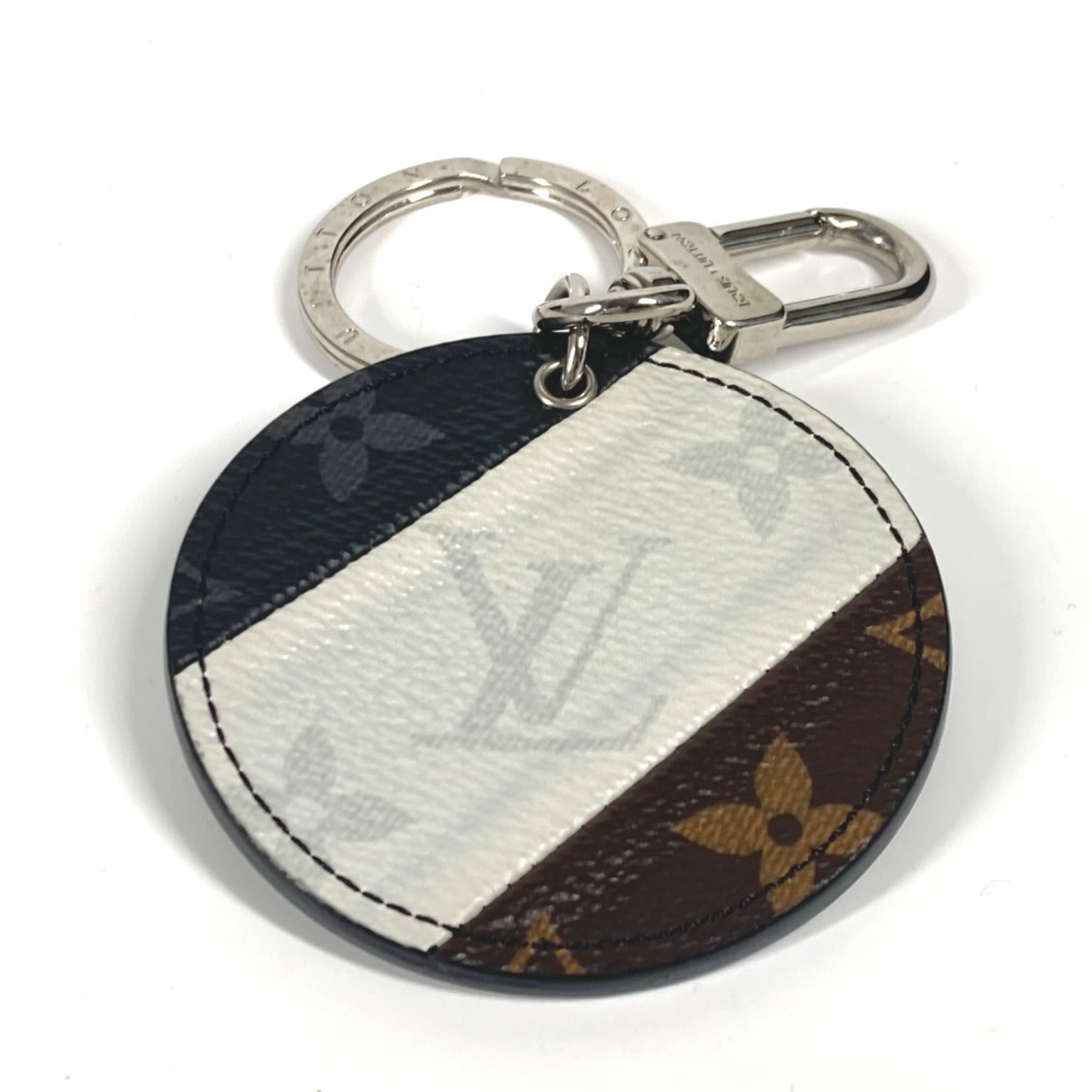 Louis Vuitton Monogram Portocle Il Store Bag Charm Keychain Canvas Men's Brown