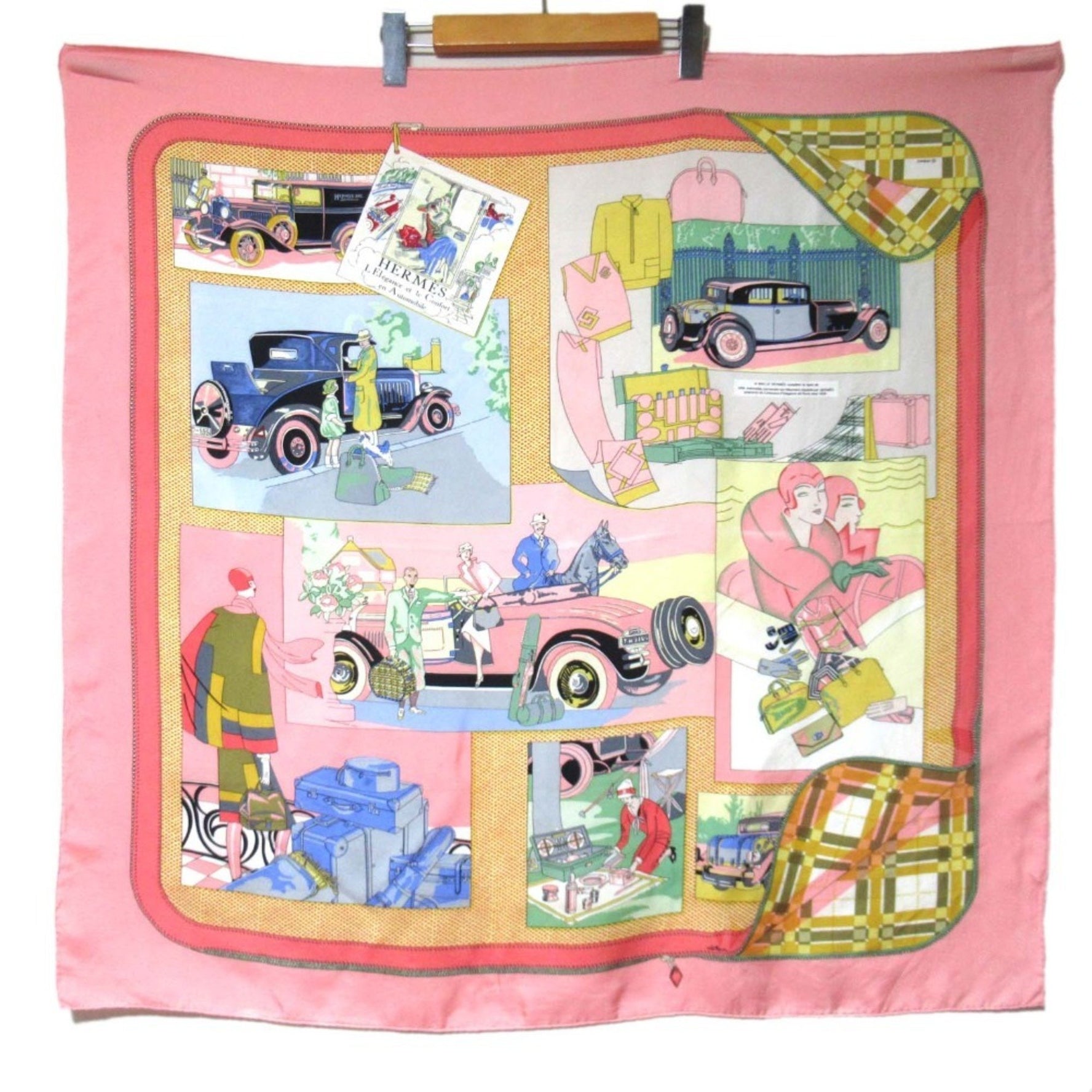 HERMES Carre 90 L Elegance and Comfort in the Automobile Silk Scarf/Muffler