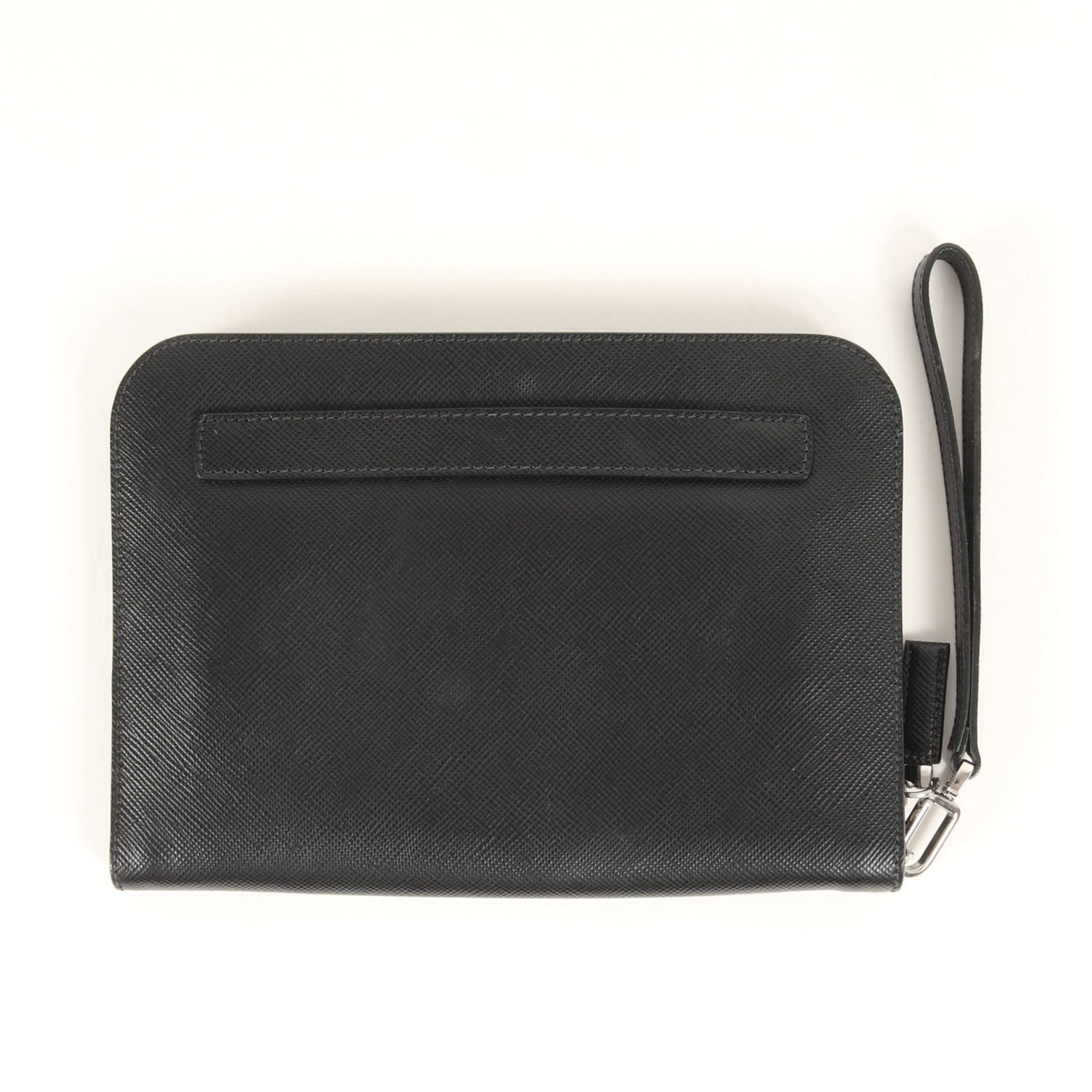 PRADA Bag Saffiano Leather Clutch Organizer Case