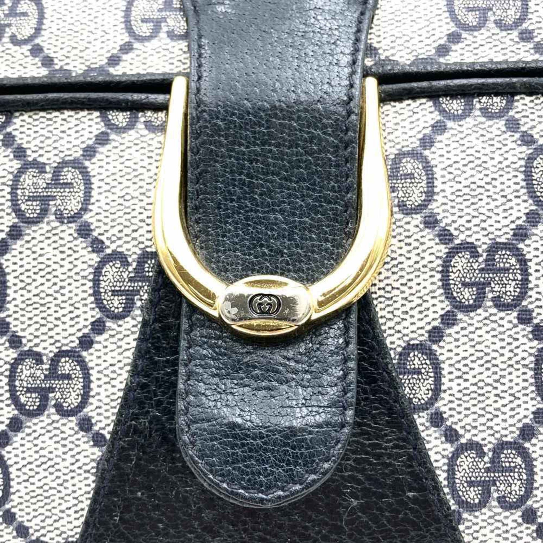 GUCCI 904 02 025 Shoulder Bag GG Supreme Canvas Blue