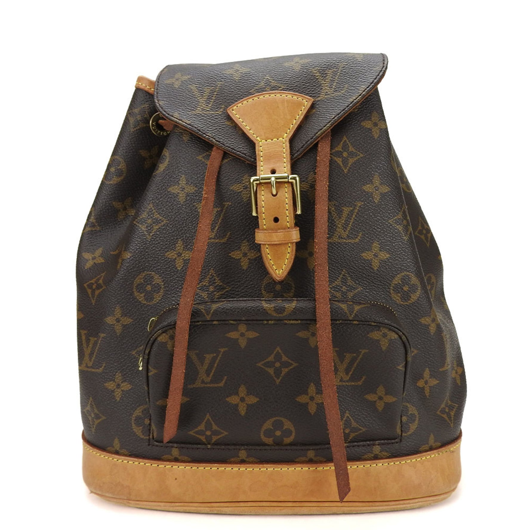 Louis Vuitton Rucksack Backpack Montsouris MM Monogram Leather Ladies Back Pack