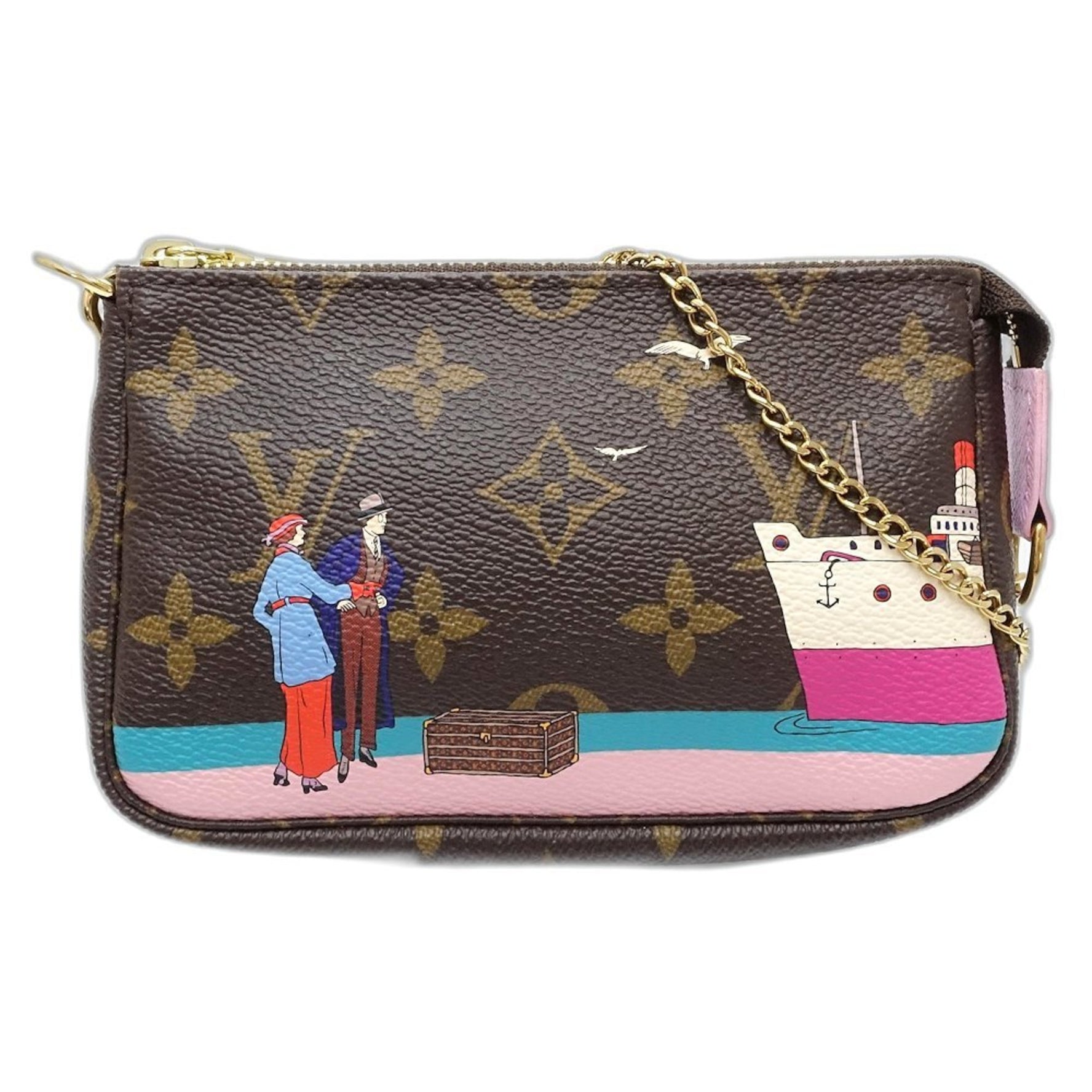 Louis Vuitton Monogram Mini Pochette Accessoires Brown