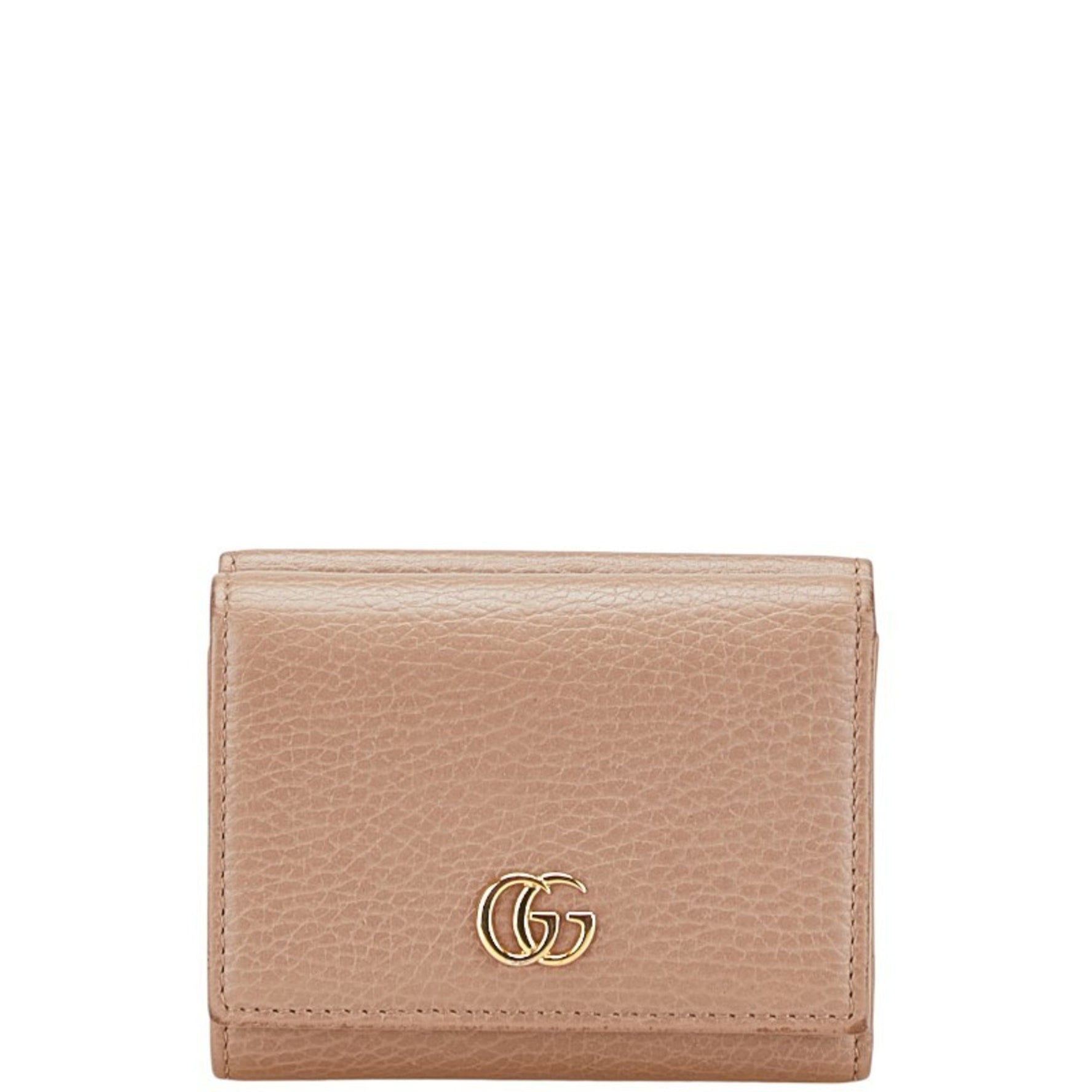 Gucci GG Marmont Tri-fold Compact Wallet Leather
