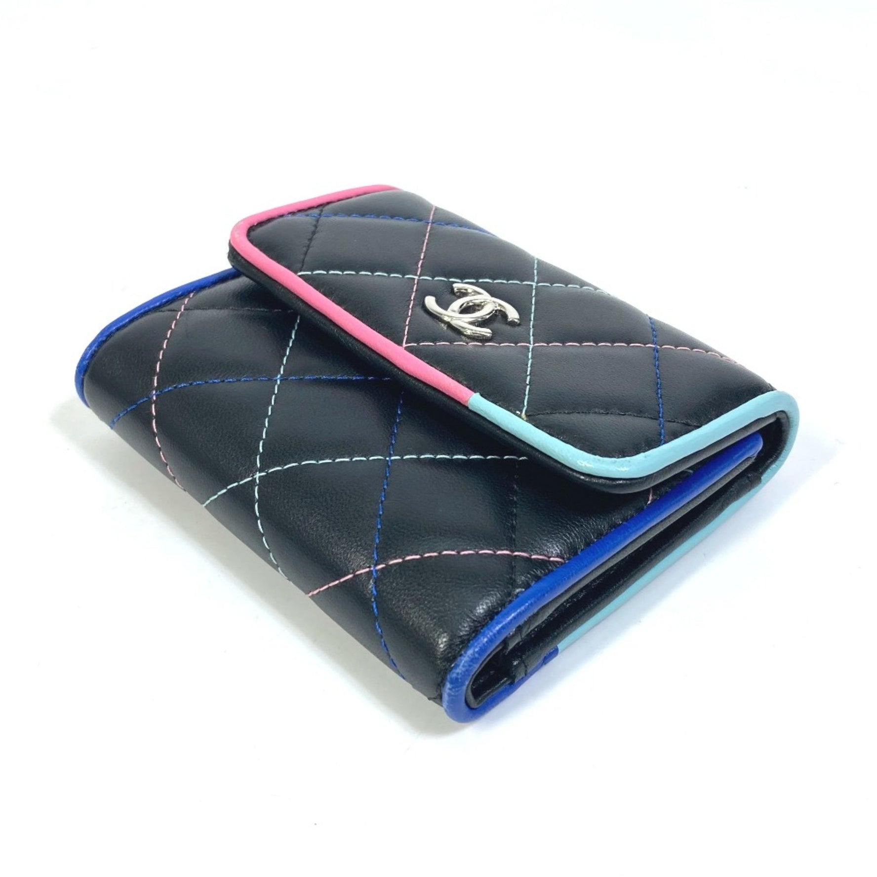 Chanel CC Mark Compact wallet Trifold wallet SilverHardware