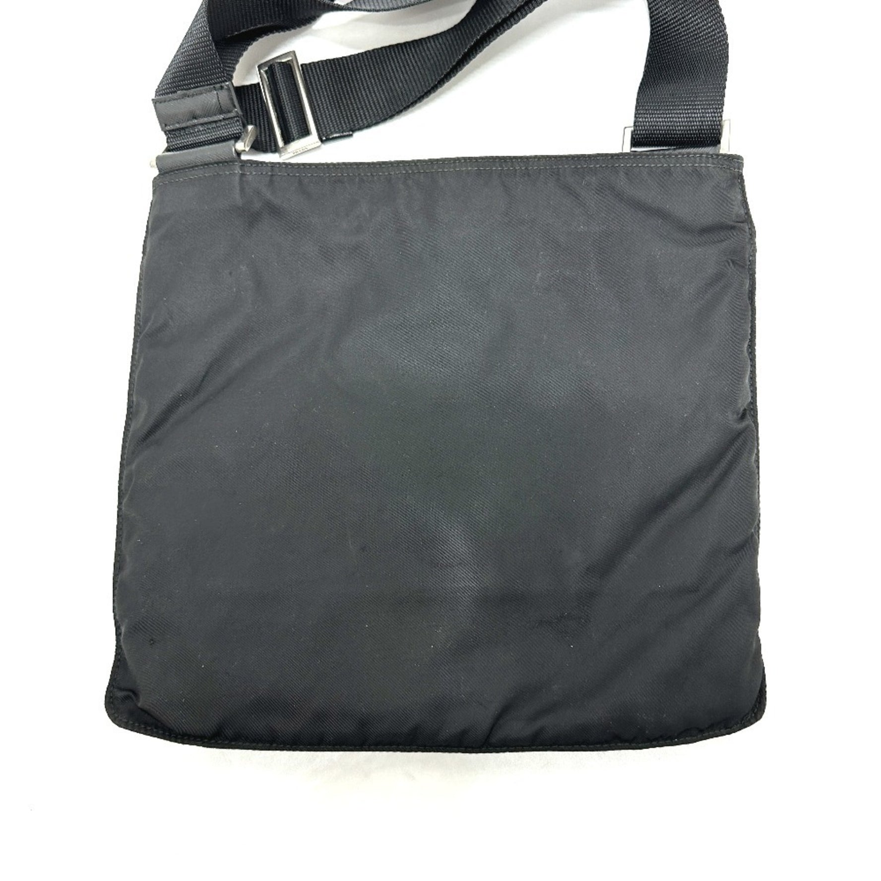 PRADA Triangle Plate Skull Flat Bag Shoulder Nylon