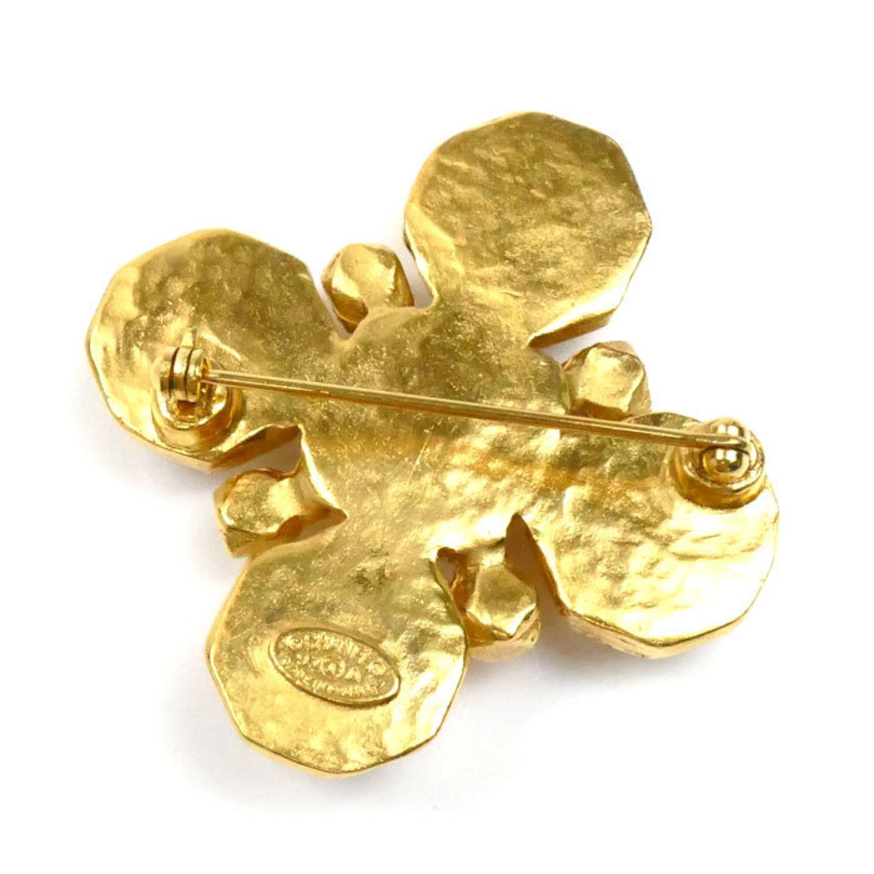 CHANEL Metal Coco Mark Fake Pearl Brooch