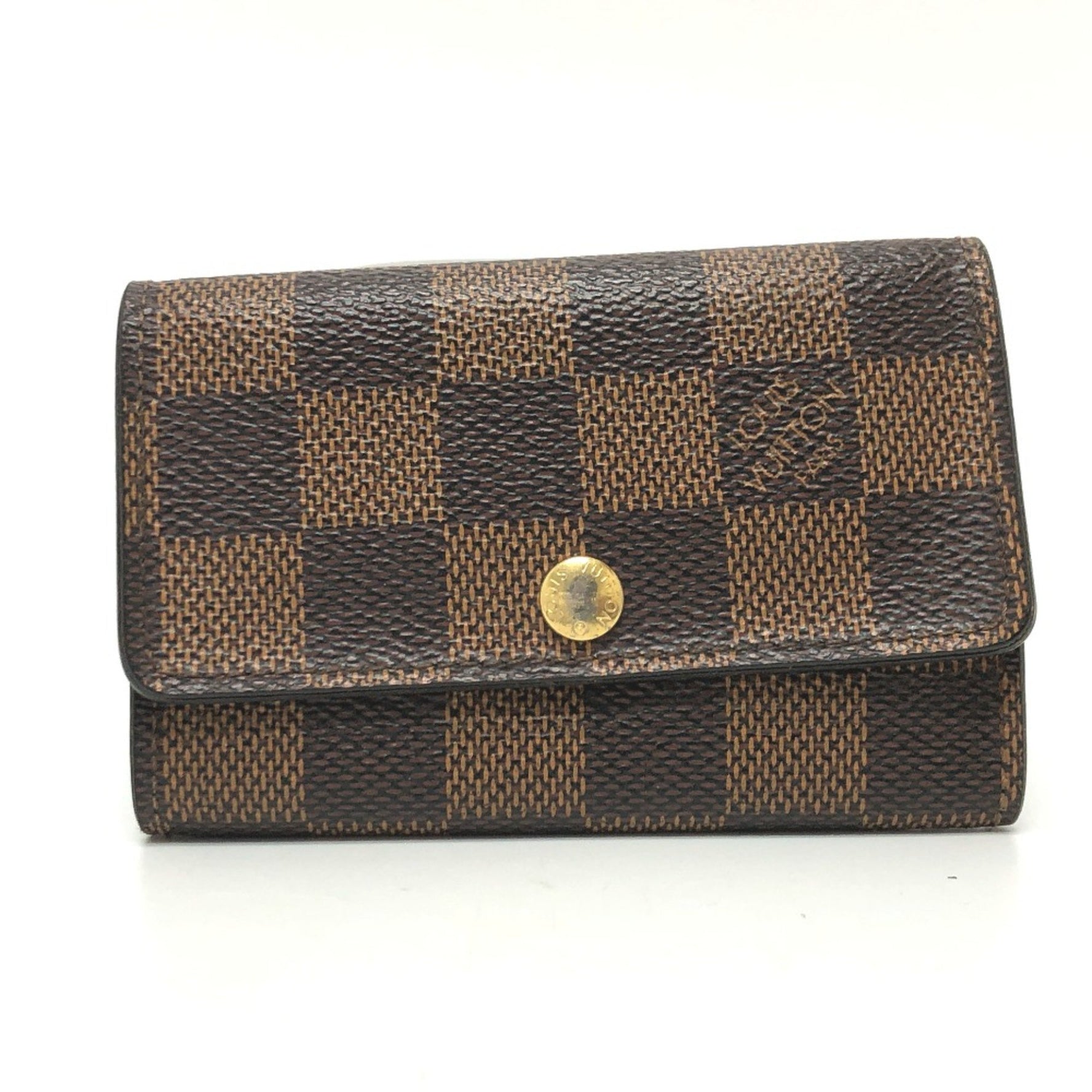 Louis Vuitton Damier 6 key case Key Case Ebene GoldHardware
