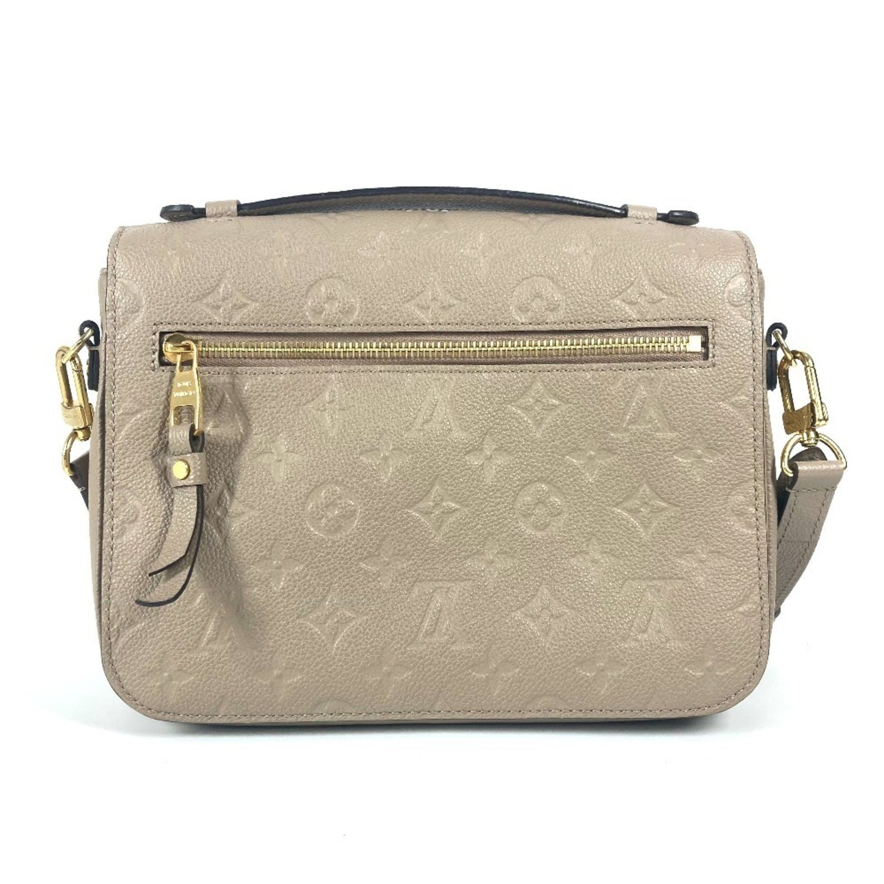 Louis Vuitton Monogram Empreinte Pochette Metis Bag Shoulder Crossbody Handbag Leather Tourterelle Beige